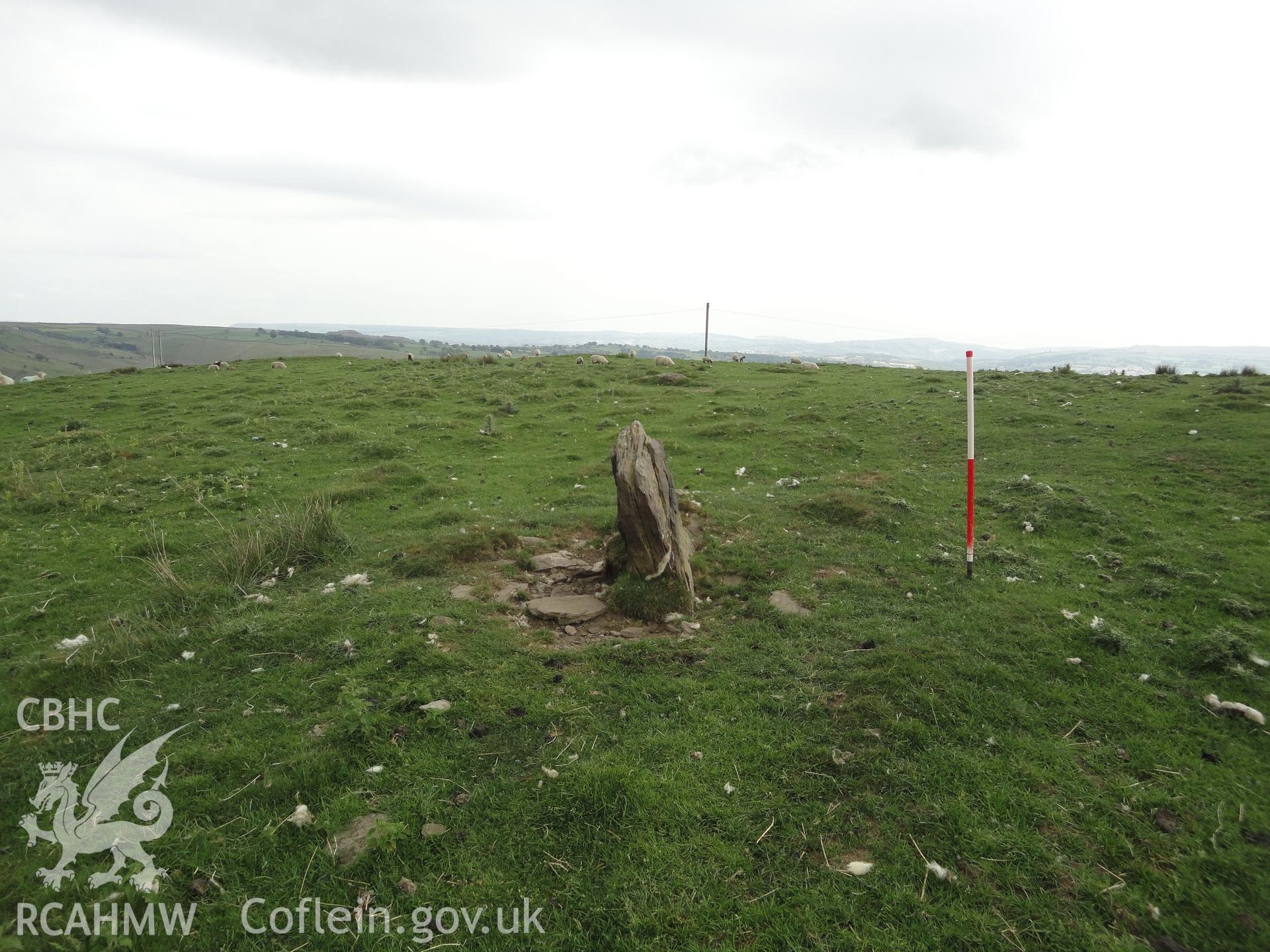 Upright stone, looking south southwest.