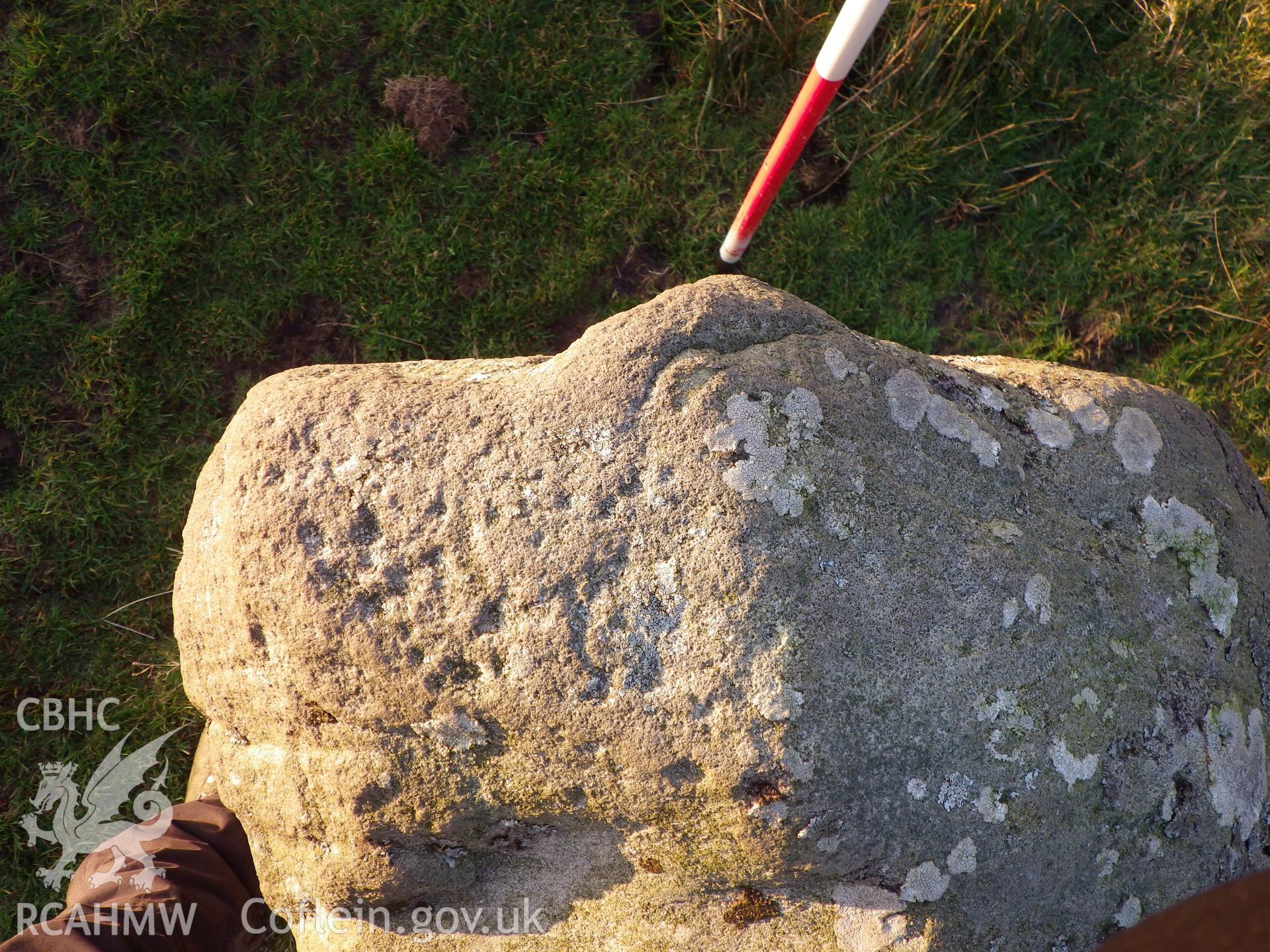Top of stone.