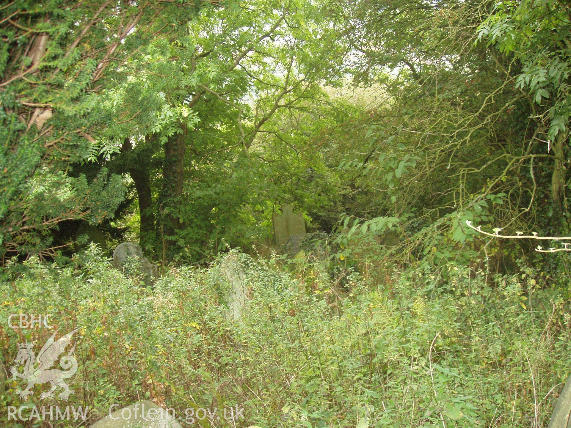 Bryn Seion Chapel, digital colour photograph showing exterior, graveyard.