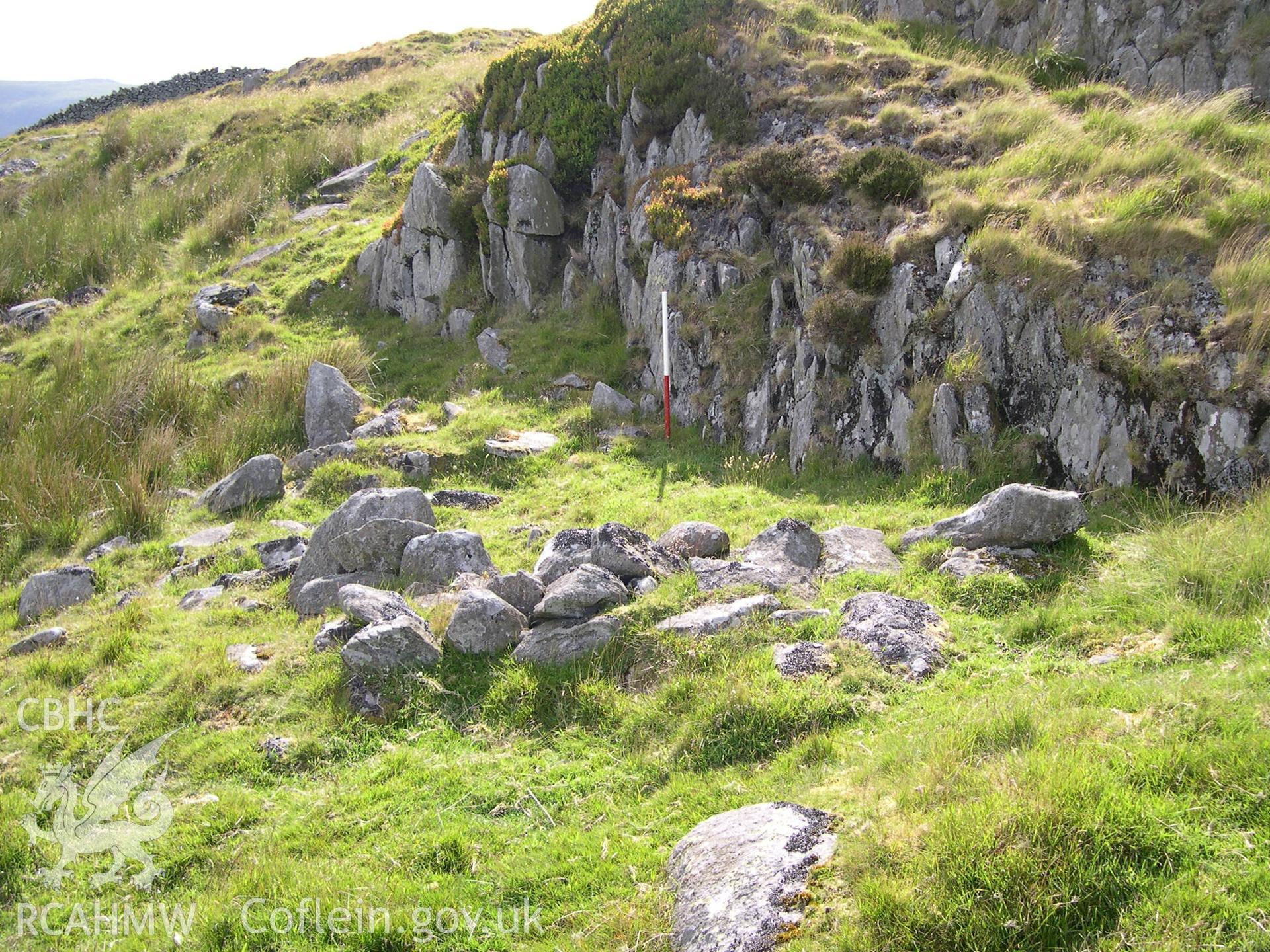 Digital photograph of Penygadair Sheep Shelter II from the West. Taken on 01/07/04 by A. Lane during the Eastern Snowdonia (Central) Upland Survey.