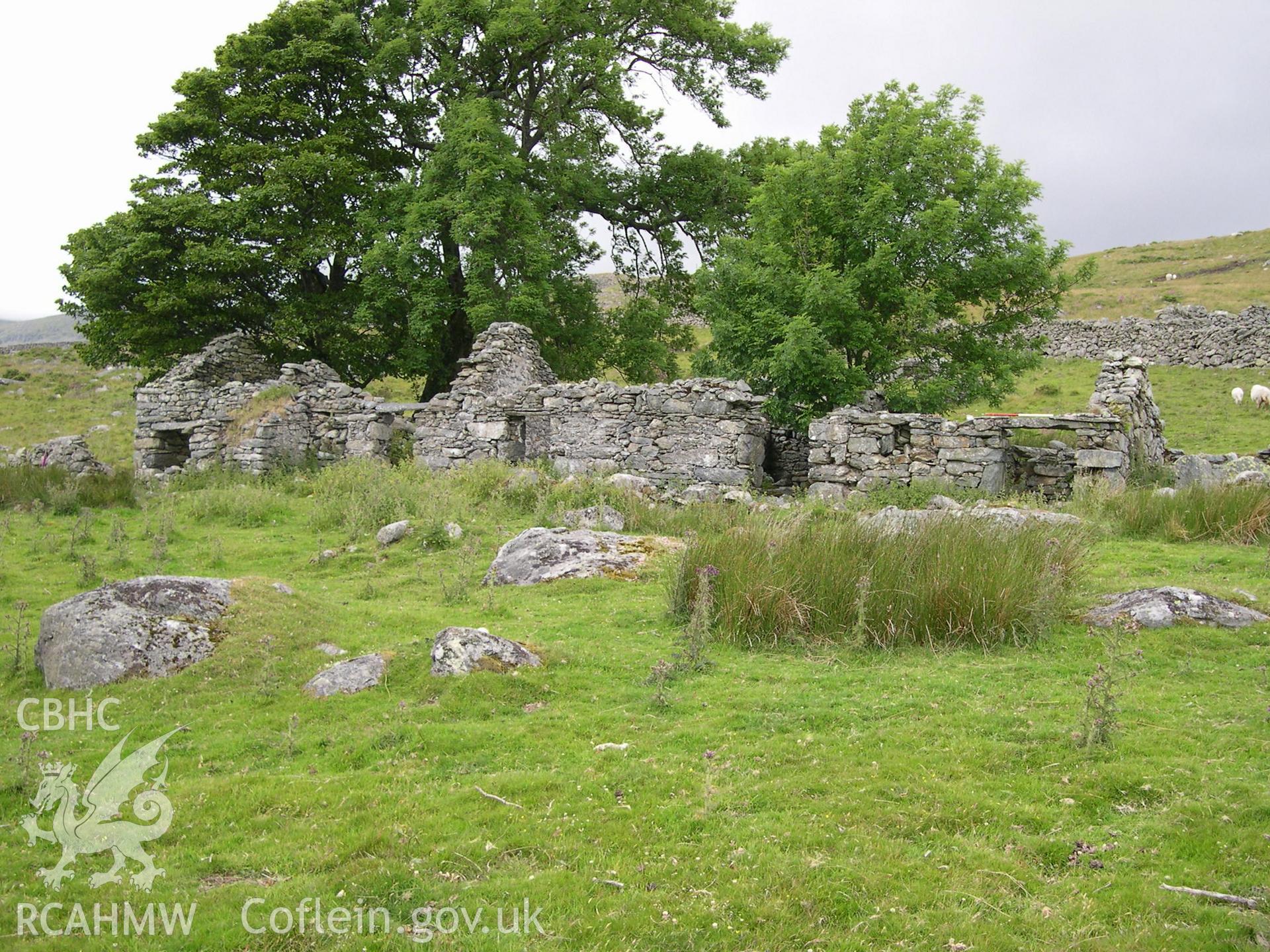 Digital photograph of Ffrith-y-bont Farmstead I from the North-west. Taken on 02/07/04 by A. Lane during the Eastern Snowdonia (Central) Upland Survey.