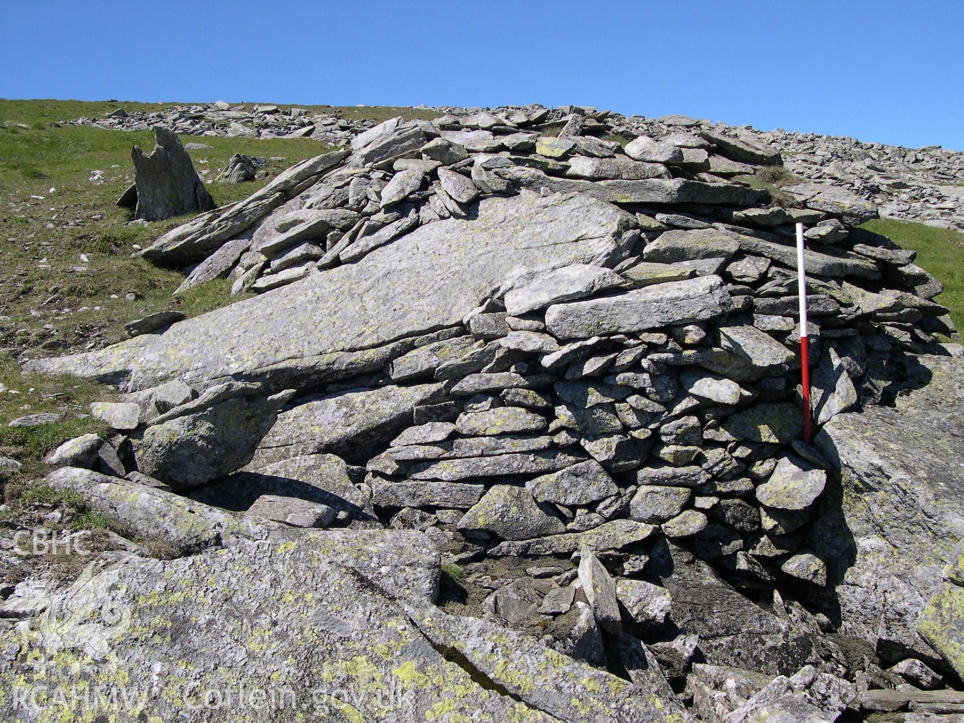 Digital photograph of Foel-fras Shelter I from the North. Taken on 16/06/04 by A. Lane during the Eastern Snowdonia (Central) Upland Survey.