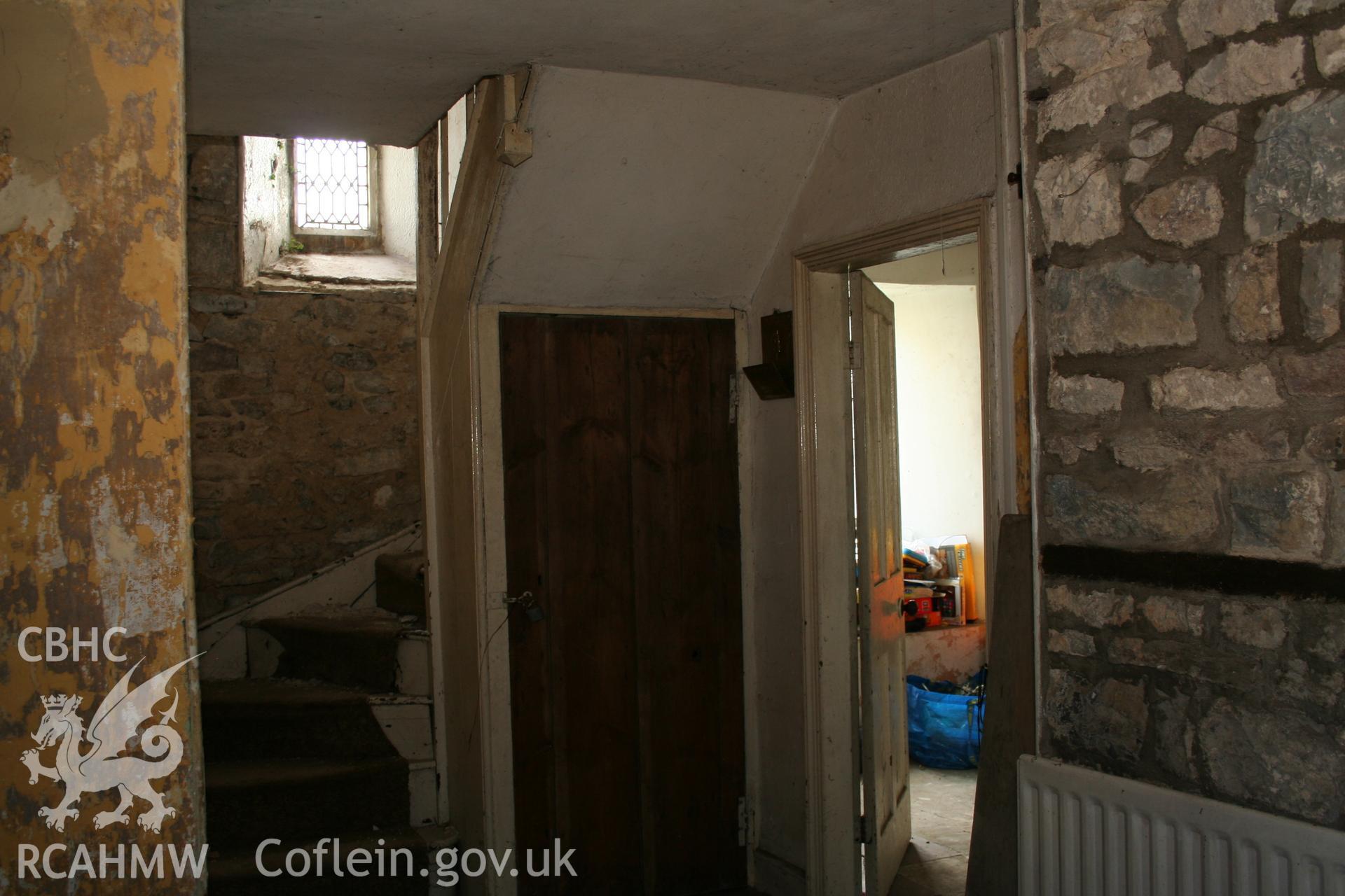 One of 5 views of the ground floor hallway to stairs