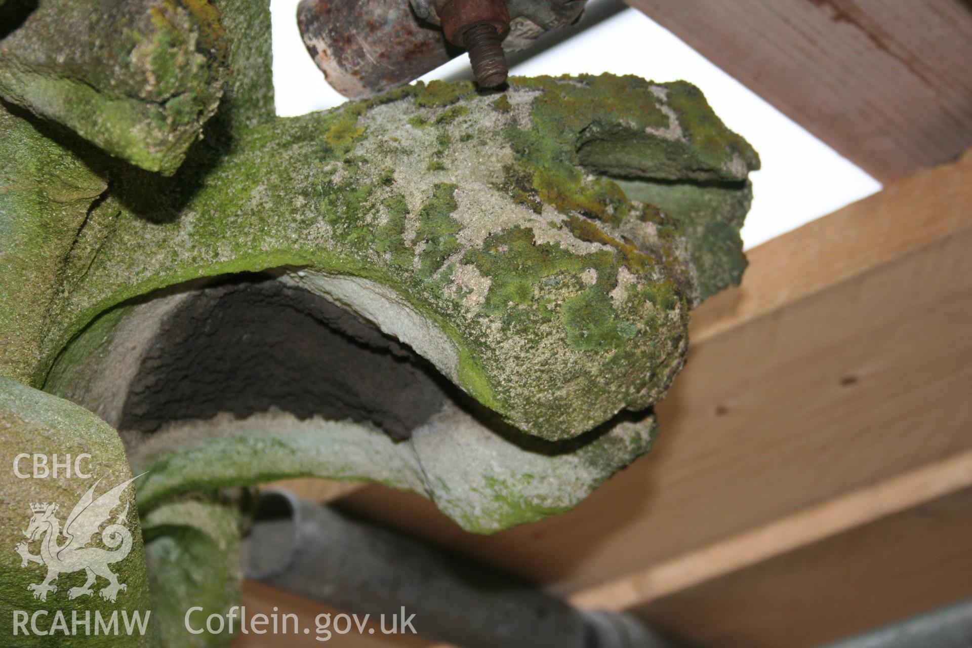Sculptural detail on the Cornewall Lewis Memorial at New Radnor, taken by Cy Griffiths of Powys County Council, November 2011