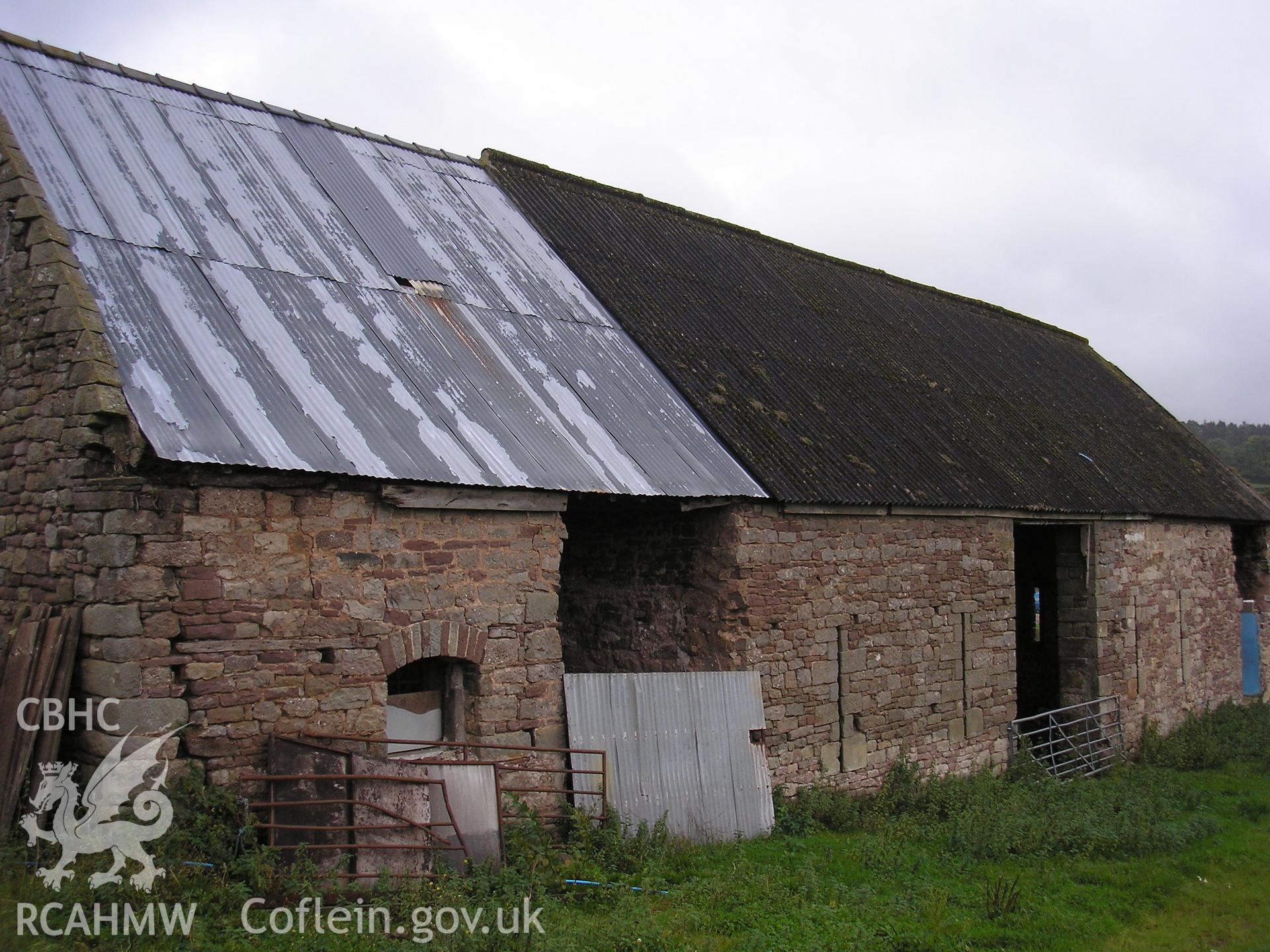 Exterior of barn