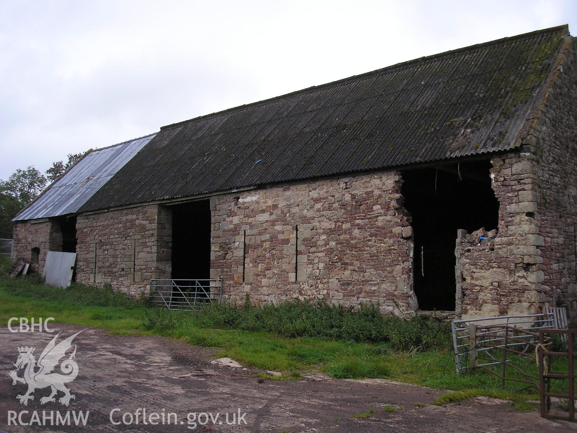 Exterior of barn