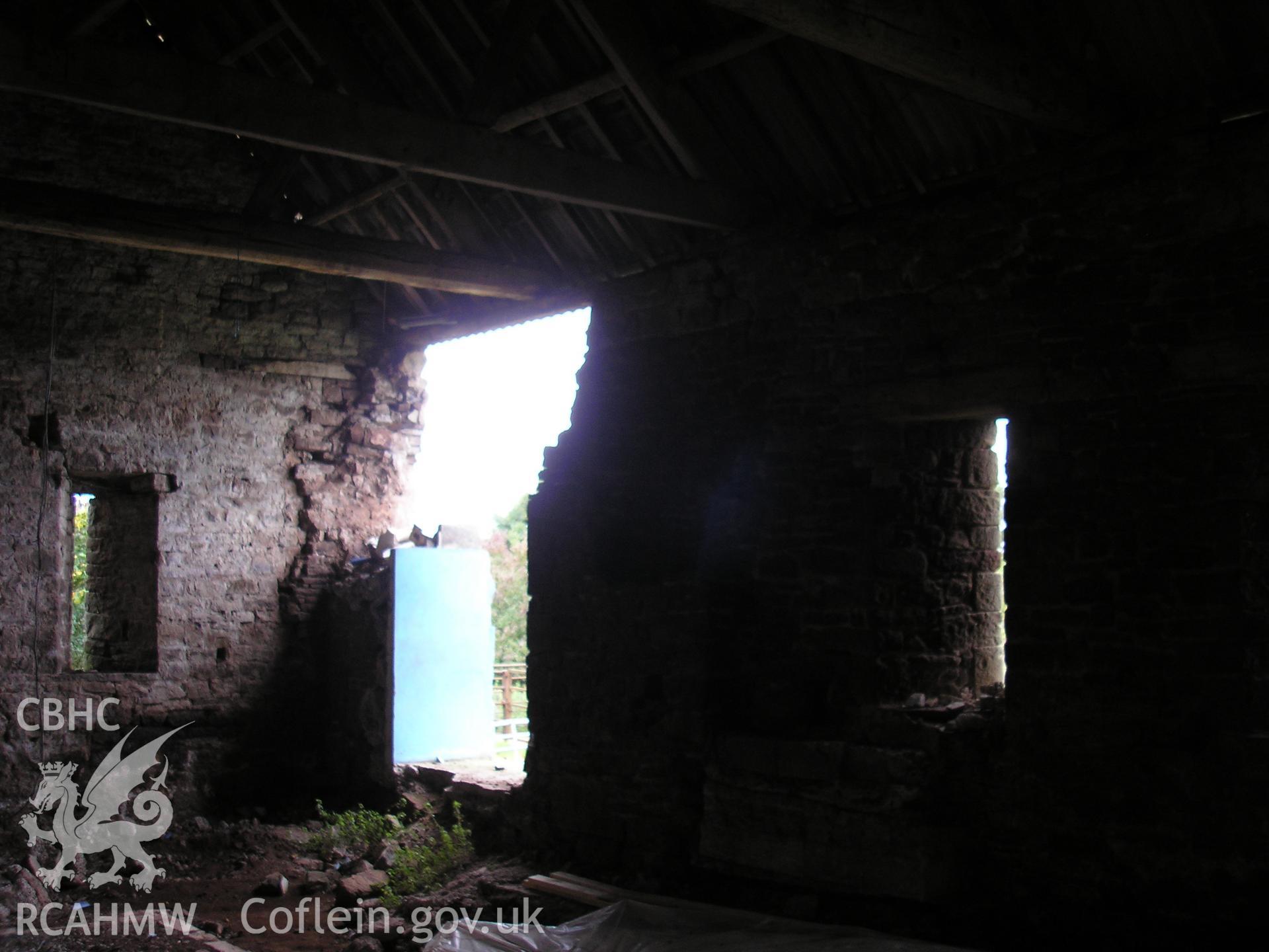 Interior of barn