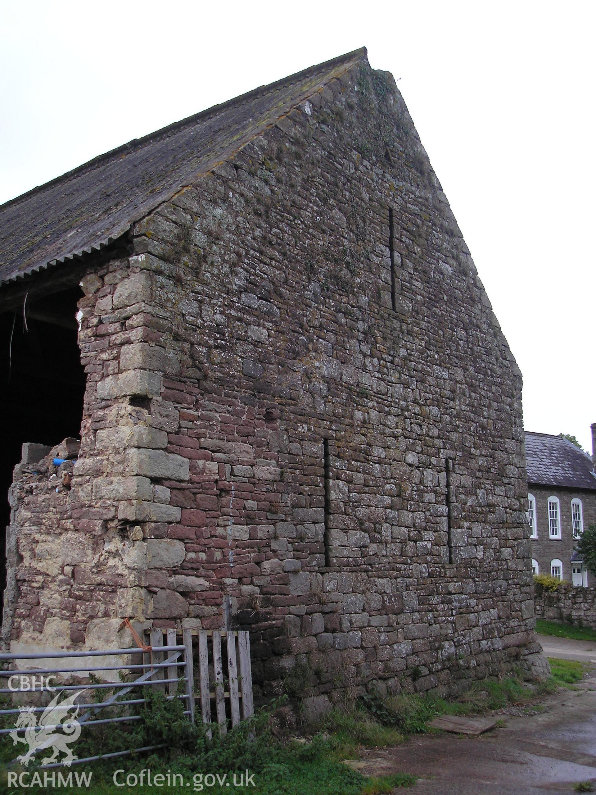 Exterior of barn - gable end