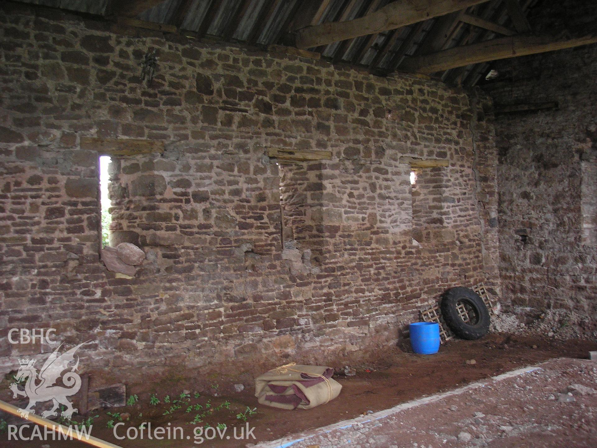 Interior of barn