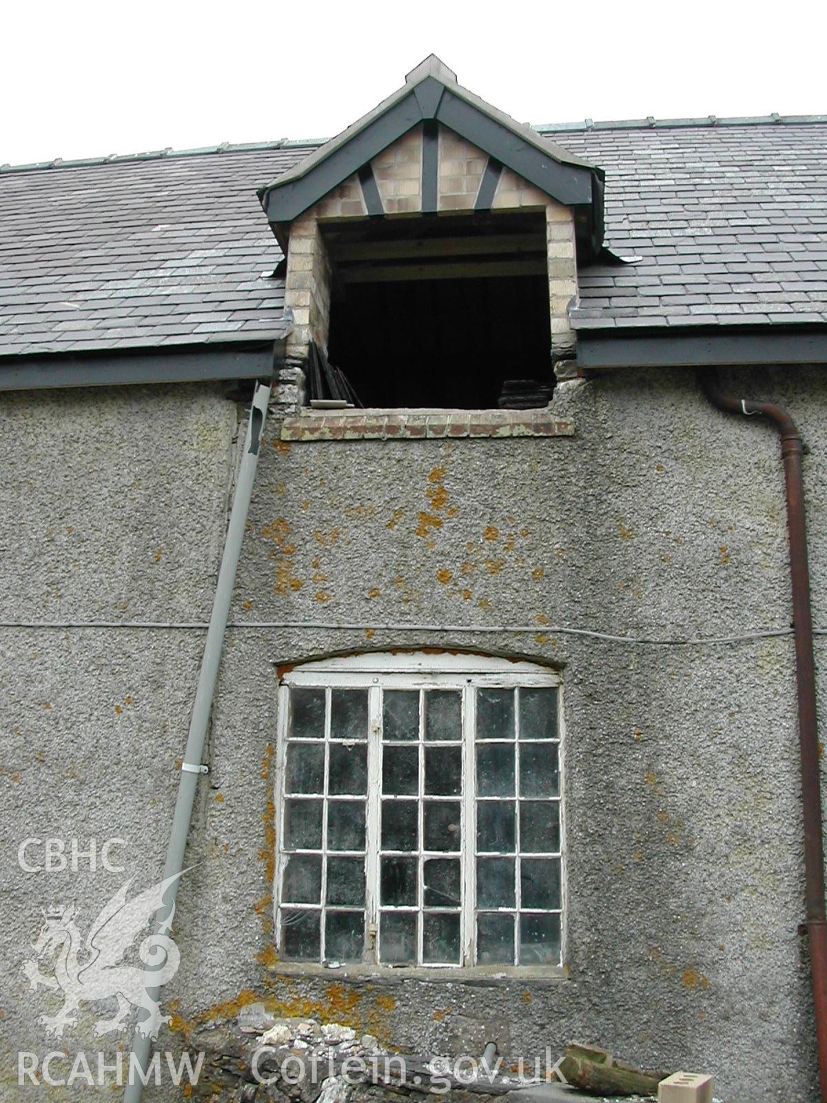 View of exterior showing window and door