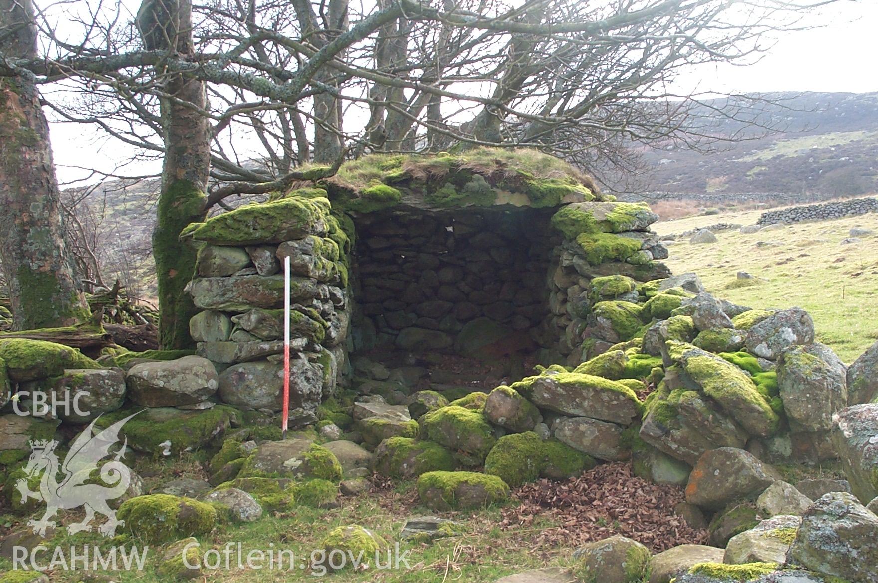 Digital photograph of Ffriddlys Farmstead I from the West. Taken by P. Schofield on 19/02/2004 during the Eastern Snowdonia (North) Upland Survey.