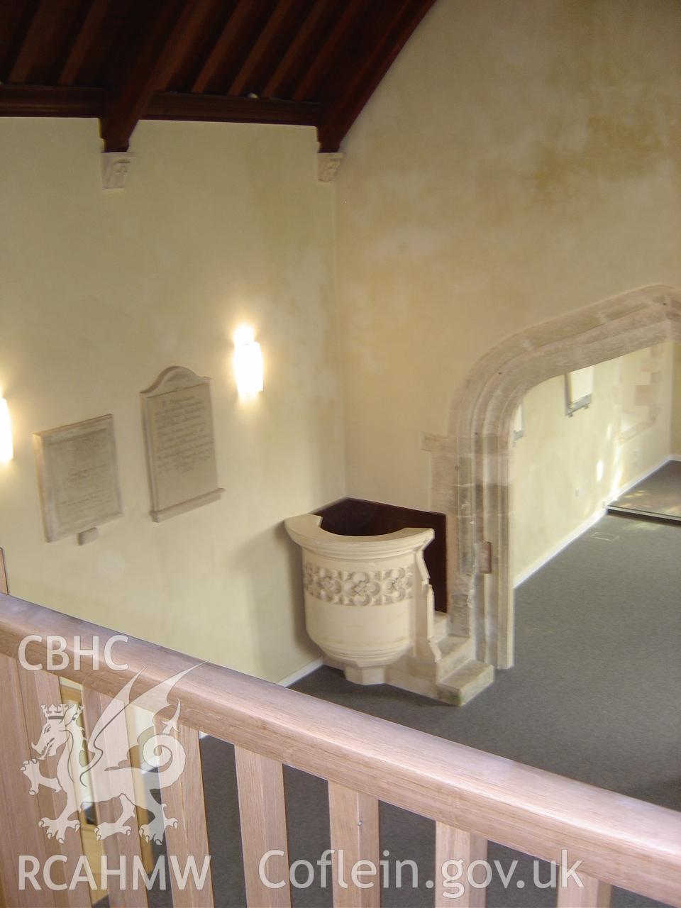 Interior view at Tythegston Church, taken by Care Design, April 2010.