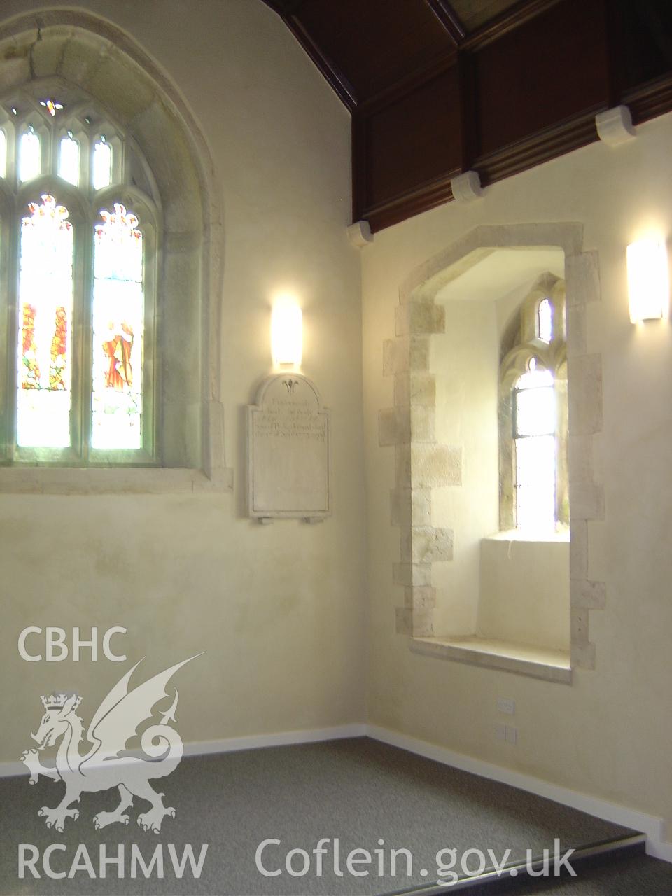 Interior view at Tythegston Church, taken by Care Design, April 2010.