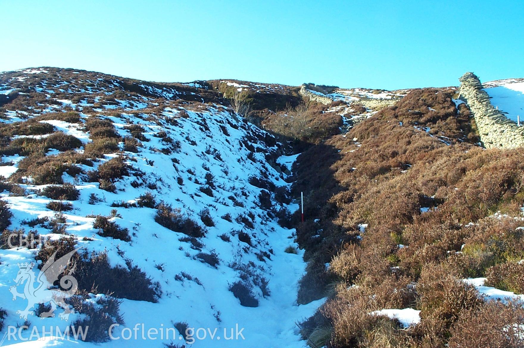 Digital photograph of Foel Lwyd Quarry from the North. Taken by P. Schofield on 01/03/2004 during the Eastern Snowdonia (North) Upland Survey.