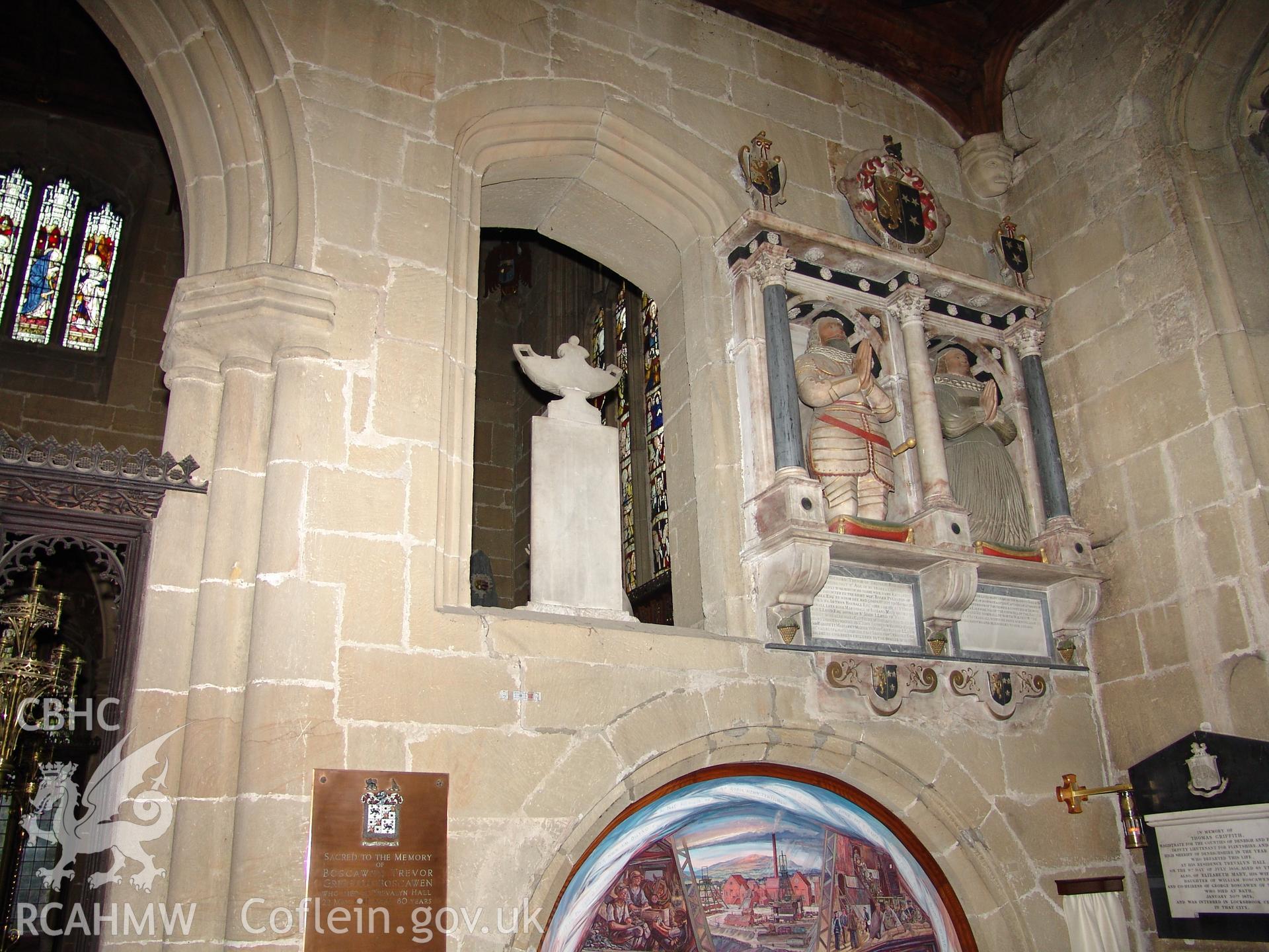 Digital colour photograph showing part of the interoir of All Saints Church, Gresford.