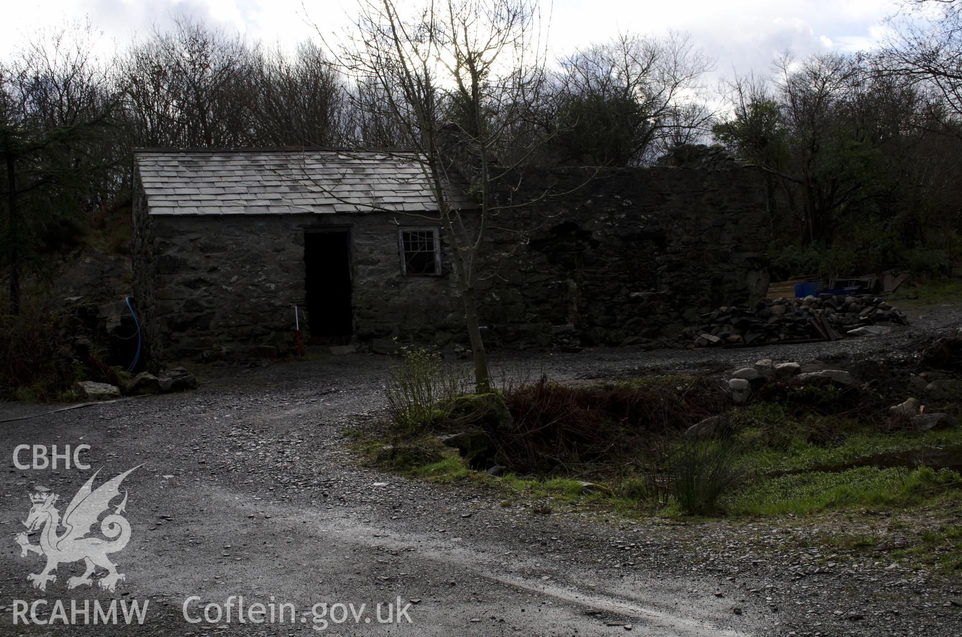 View from north showing principal elevation, taken by Jessica Davidson, Gwynedd Archaeological Trust 8th Jan 2016.
