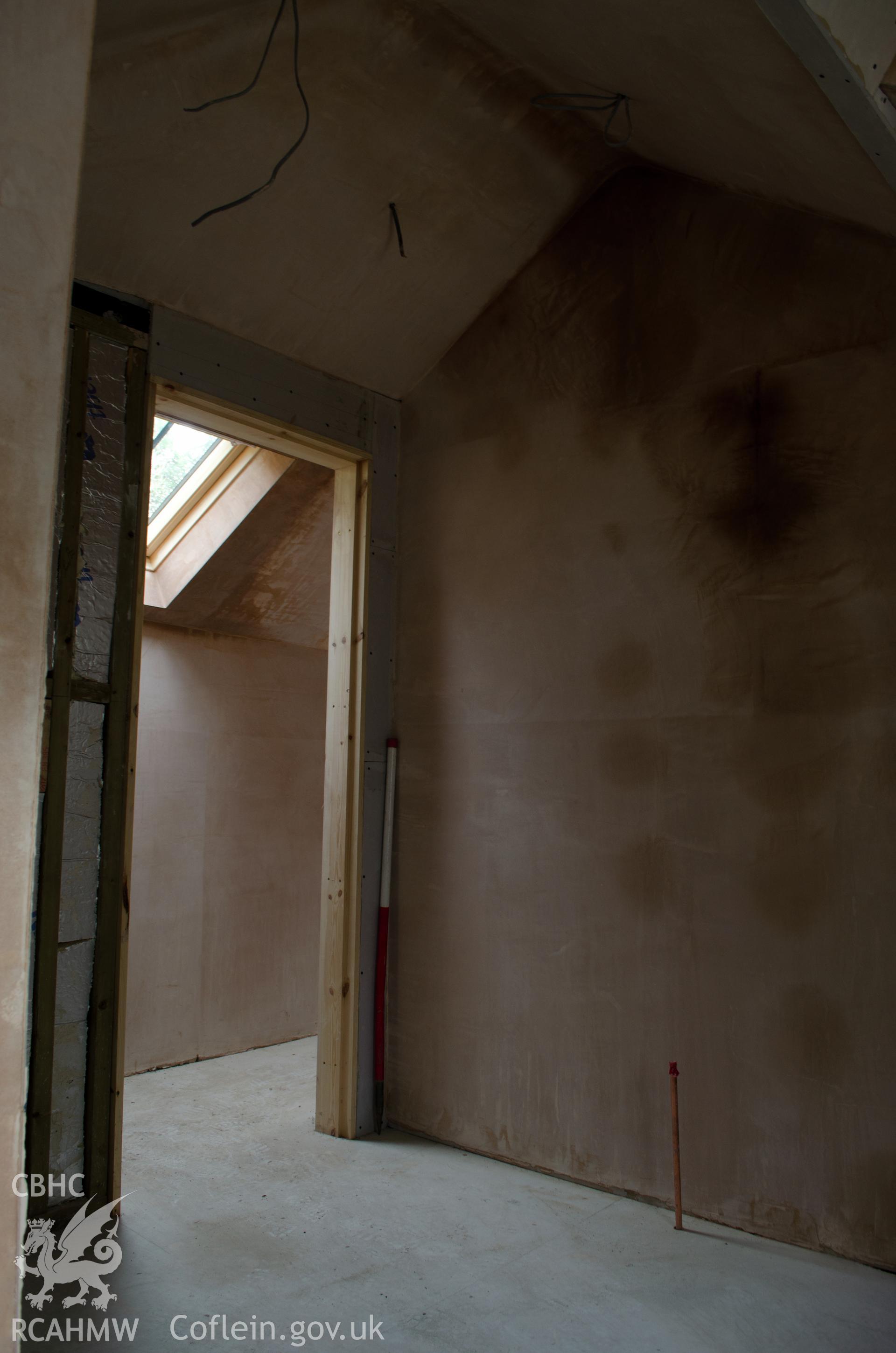 View from the south-west showing doorway into proposed main bathroom.
