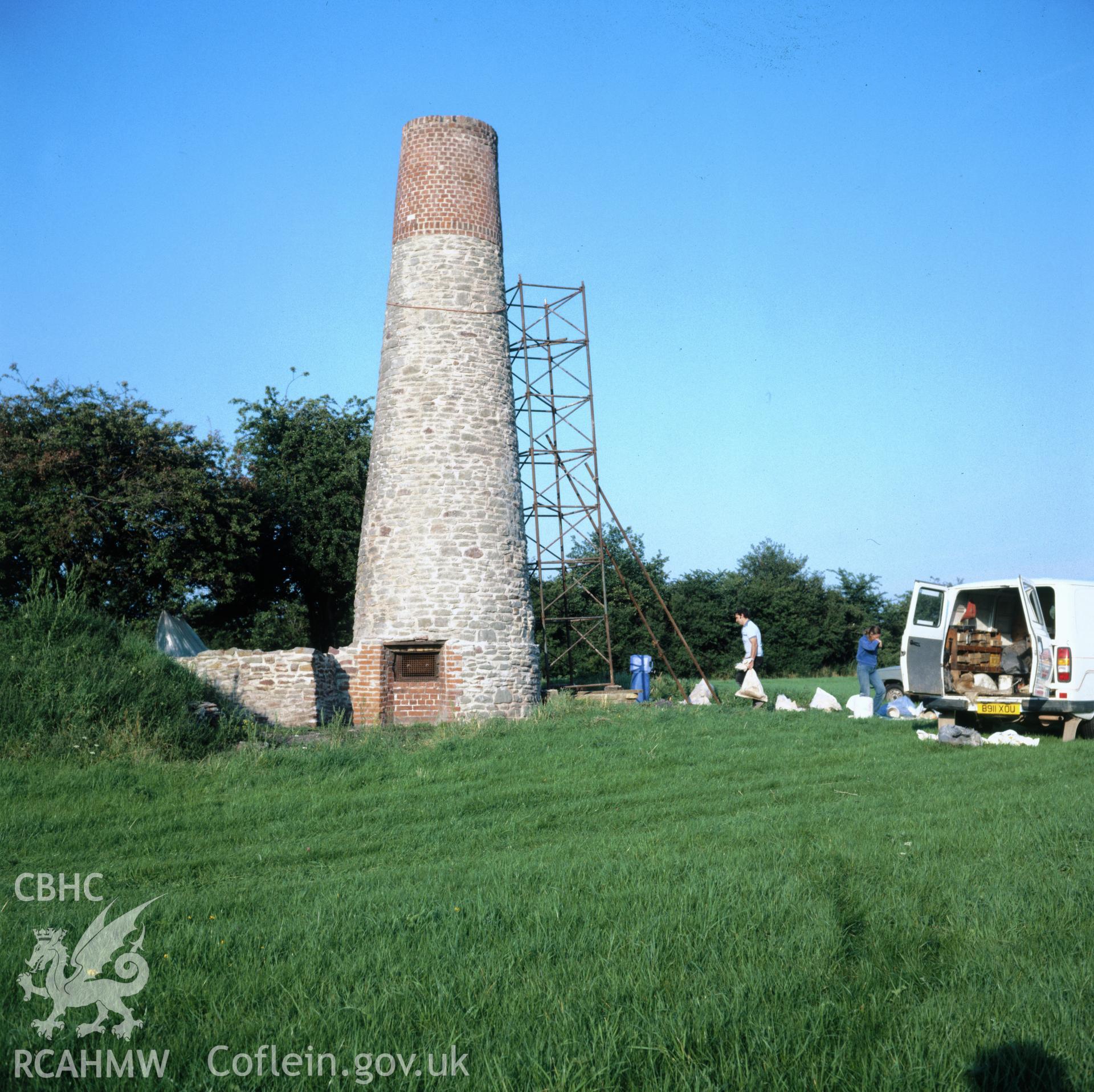 Black and white print of an unidentified Bristol Colliery's surface remains. Colour negative held in John Cornwell special collection negatives, copy neg. also held.