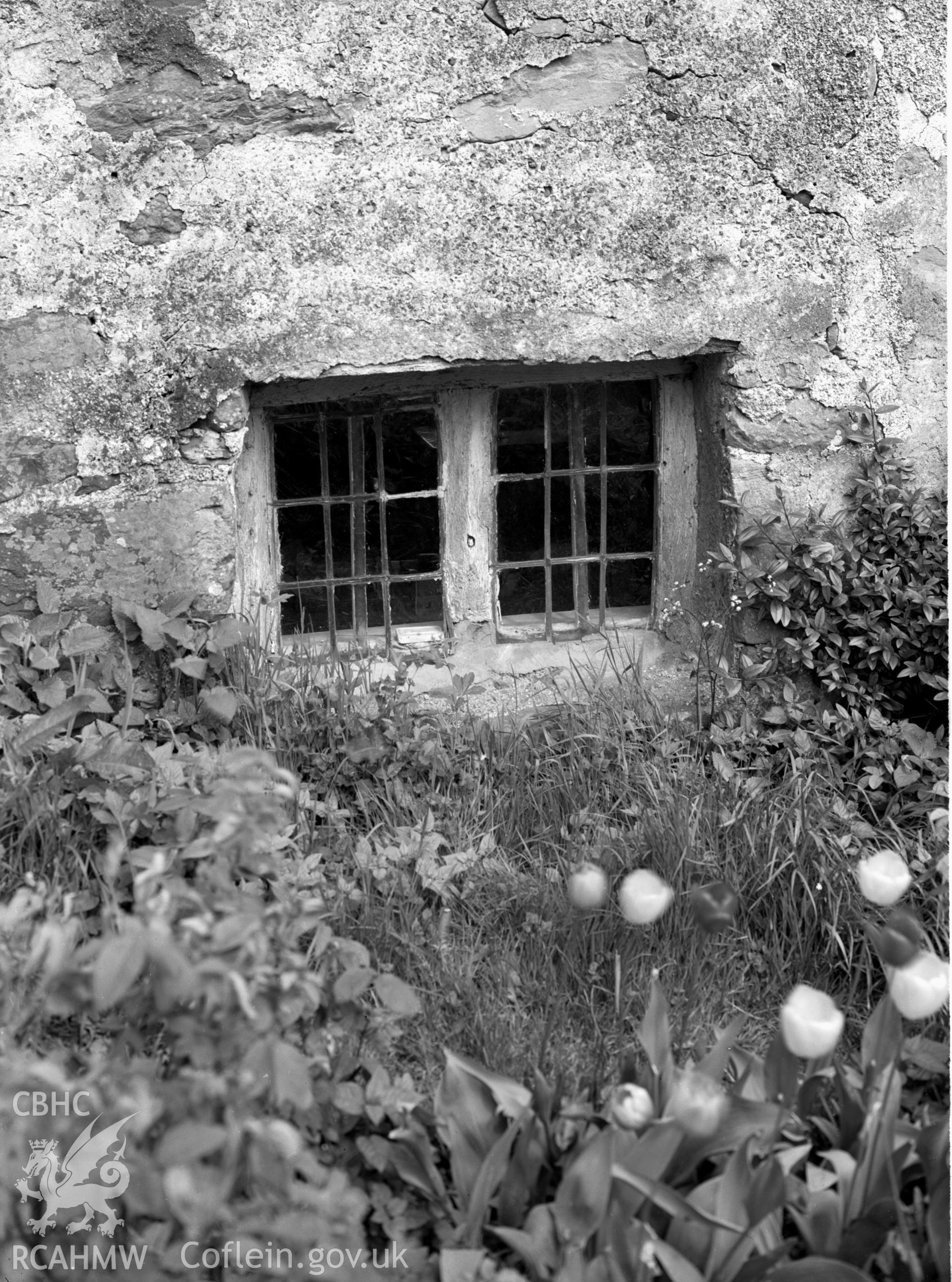 A detailed view of the ground floor south window.