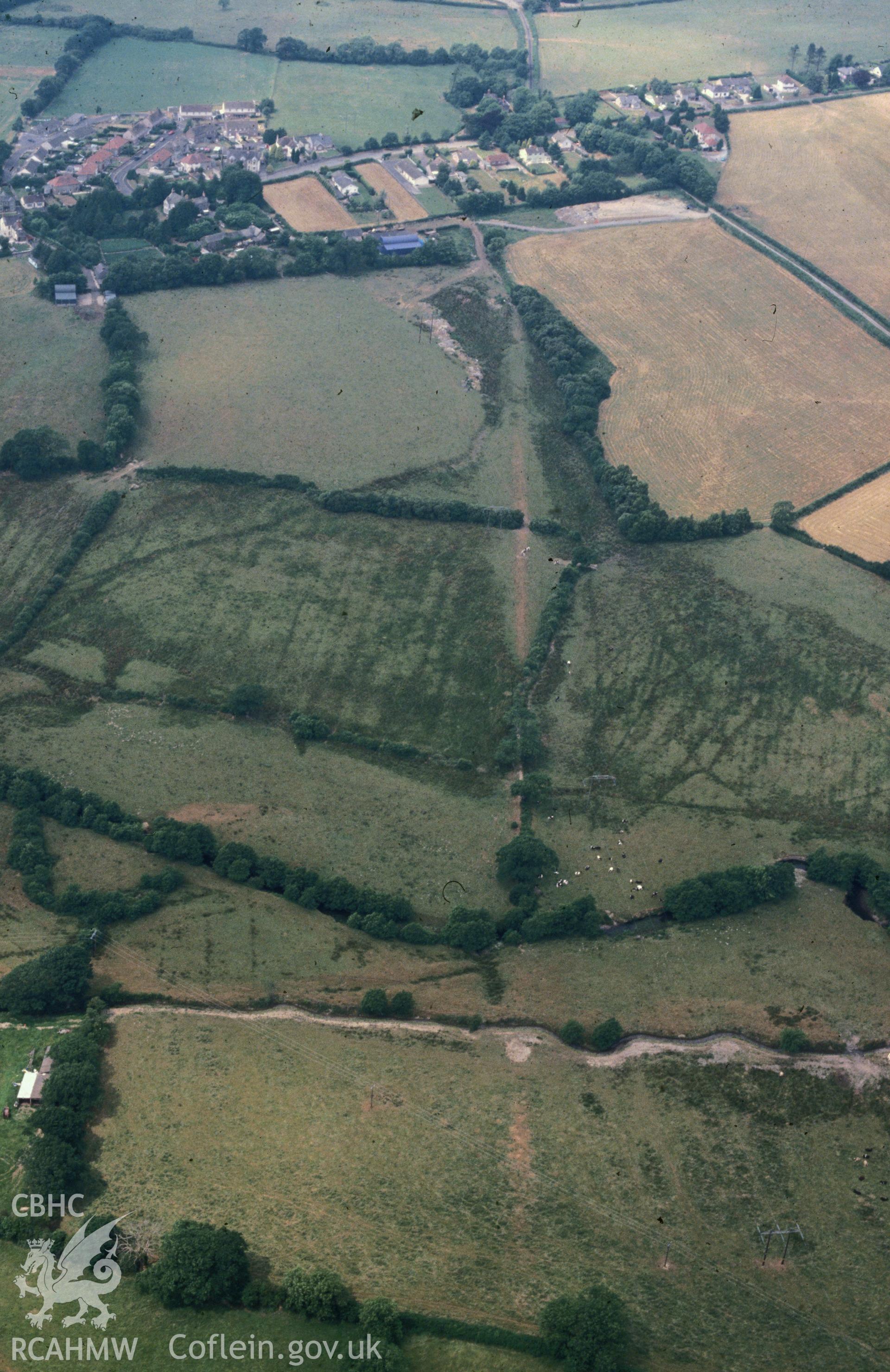 Slide of RCAHMW colour oblique aerial photograph of Via Julia, taken by C.R. Musson, 29/6/1992.