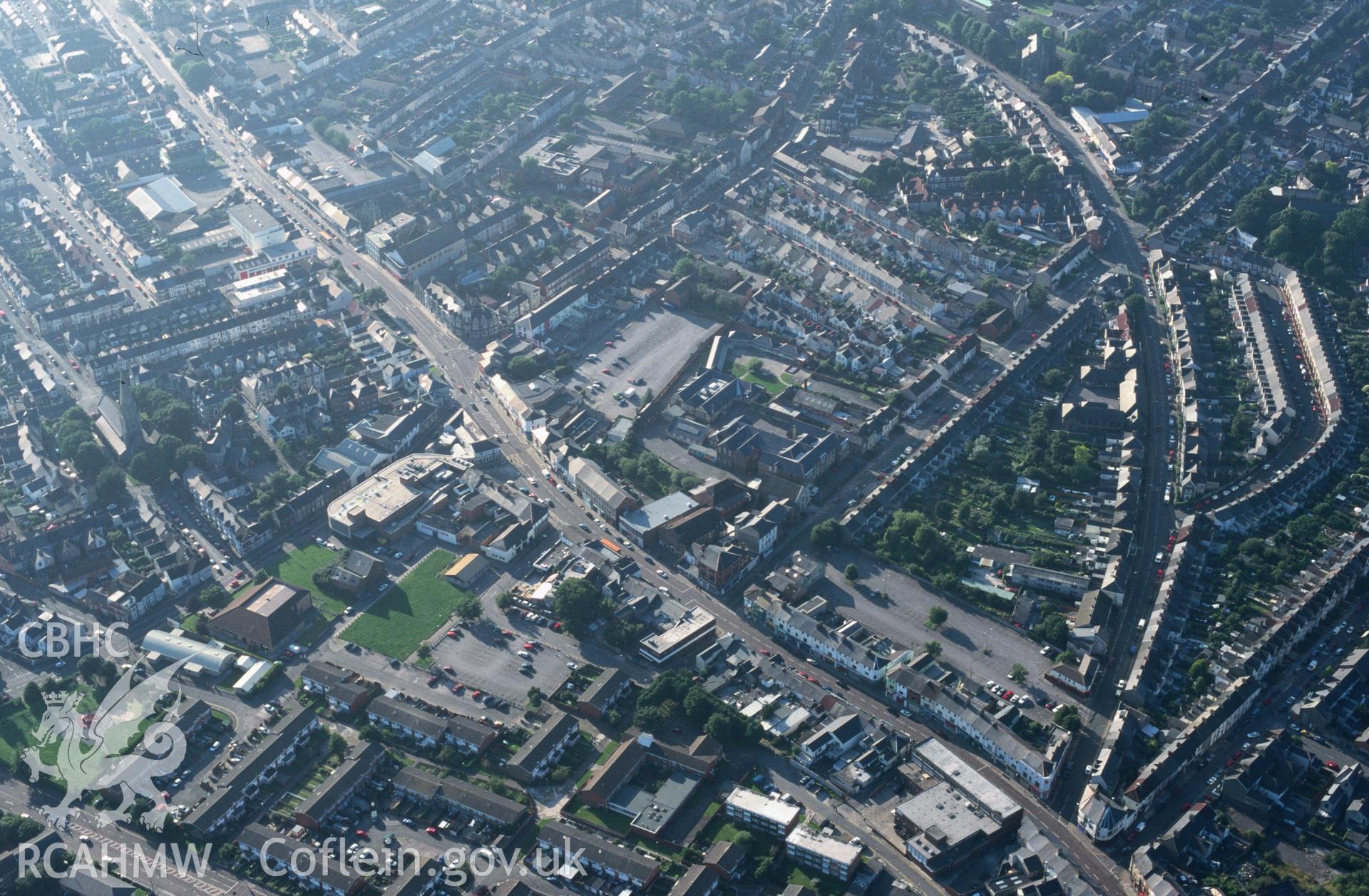Slide of RCAHMW colour oblique aerial photograph of Canton, taken by T.G. Driver, 5/8/1998.