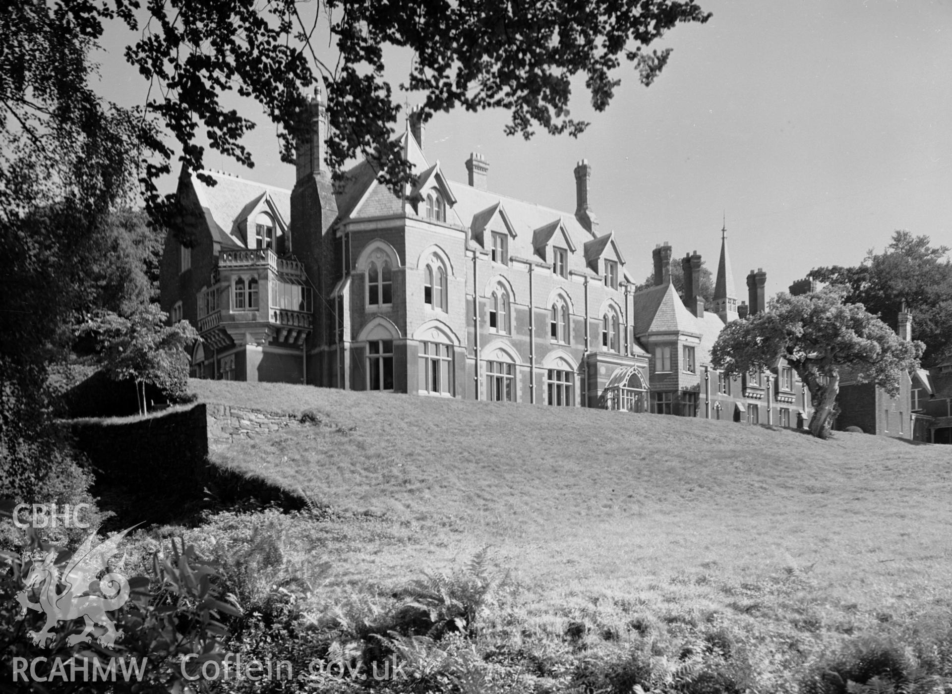 A view of Voelas Hall from the south west.