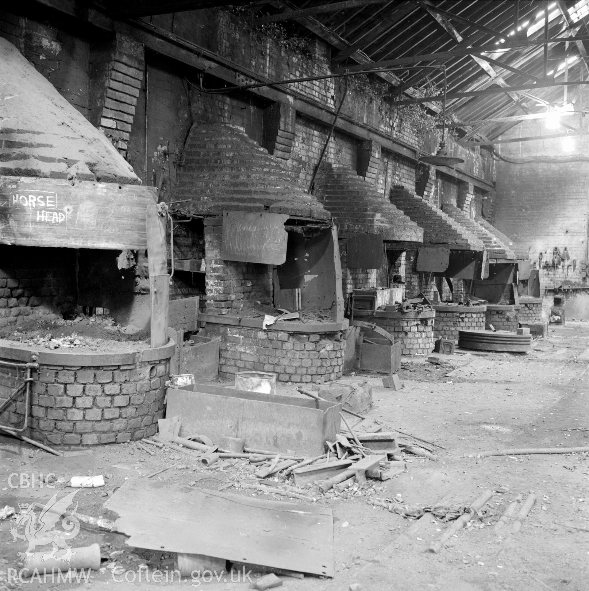 Celynen South Colliery. Interior of blacksmith's shop (Cornwell ref: 36). NA/MM/91/121e
