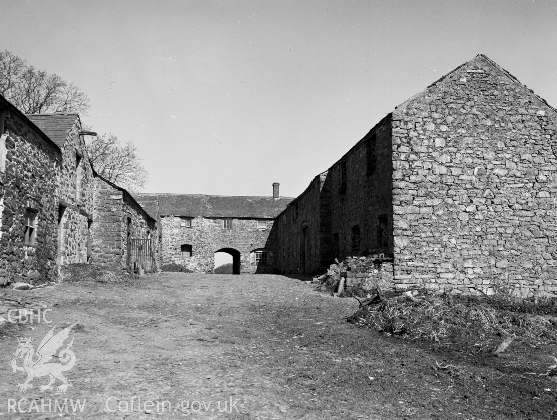 The stone outbuildings at Belmont.