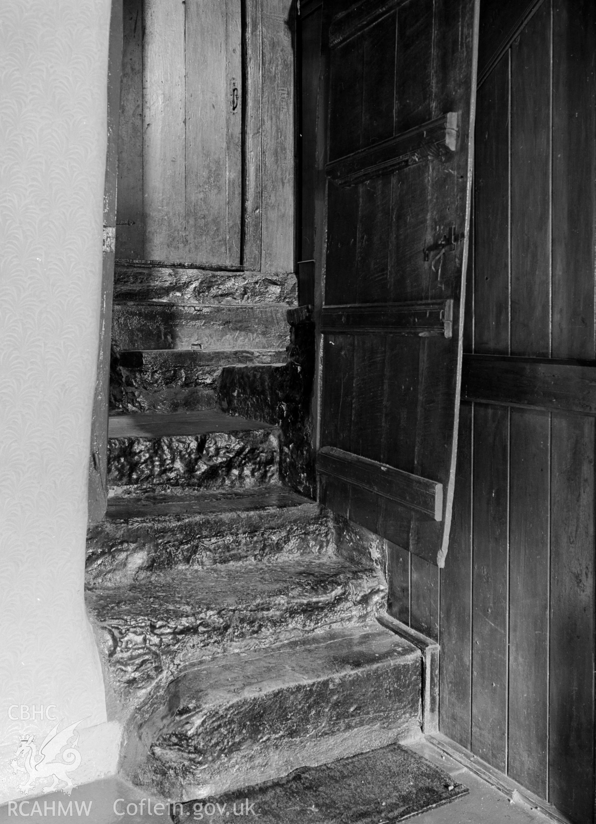 A picture of narrow stone steps.