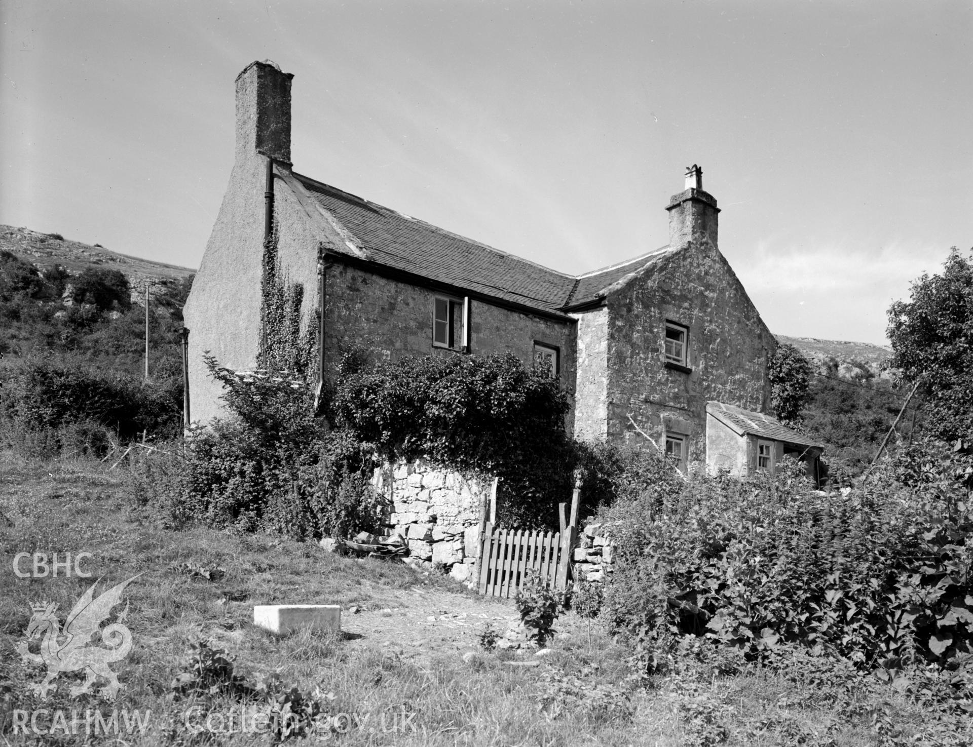 Black and white photographic survey of Isallt, Llysfaen, produced by George Bernard Mason as part of the National Buildings Record