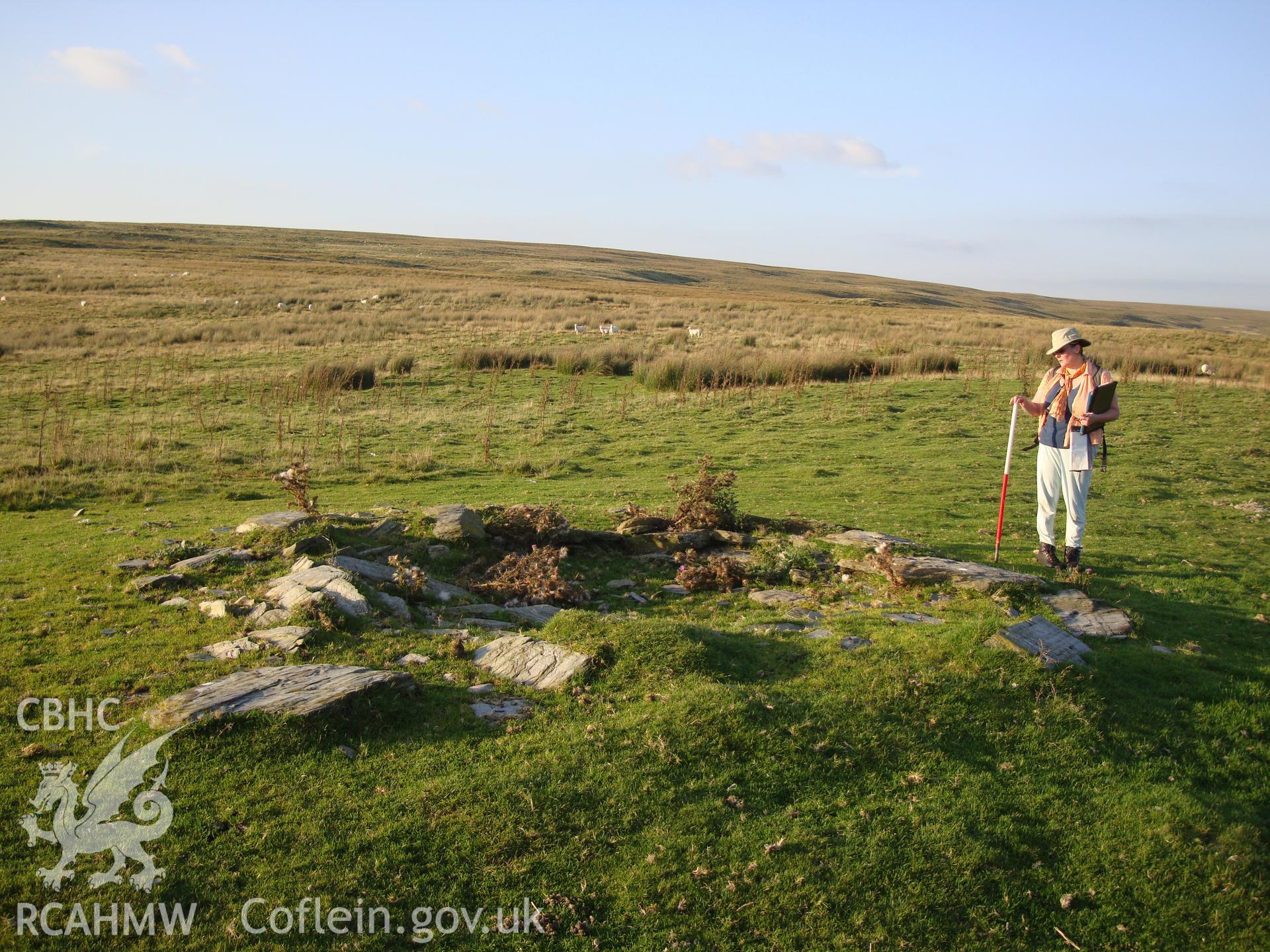 Ring cairn, looking north northwest.