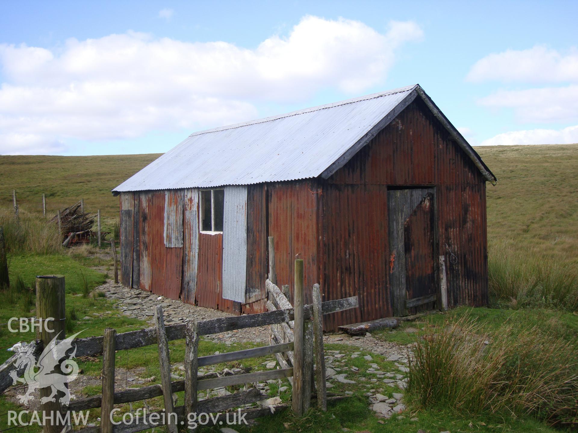 Shed containing sheep dip, looking north.