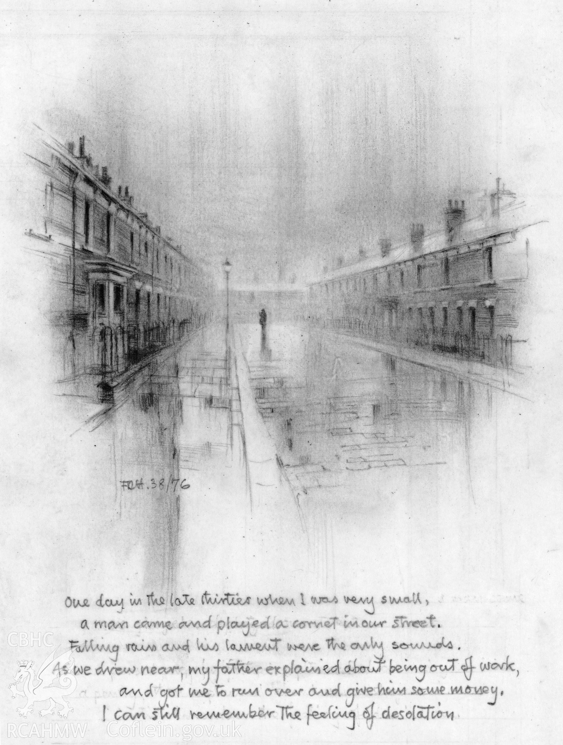 On the Dole, Grimsby: (pencil) drawing.
