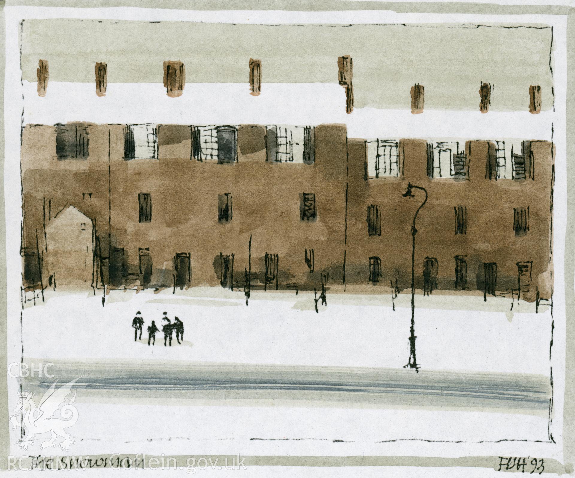 The Snowman, Coventry: (watercolour) drawing and copy.