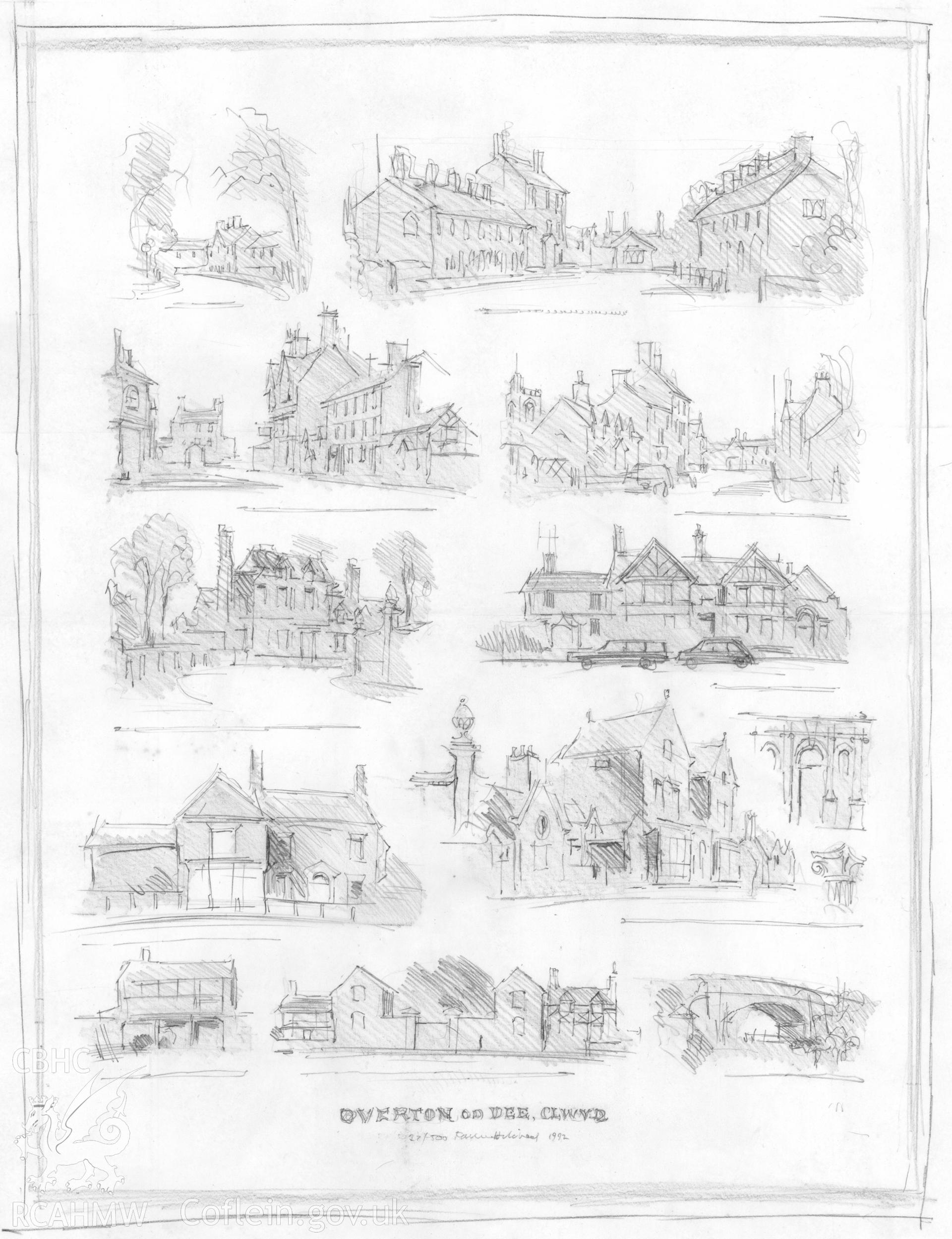 Overton-on-Dee: (pencil) 'Design for Composite' drawing.