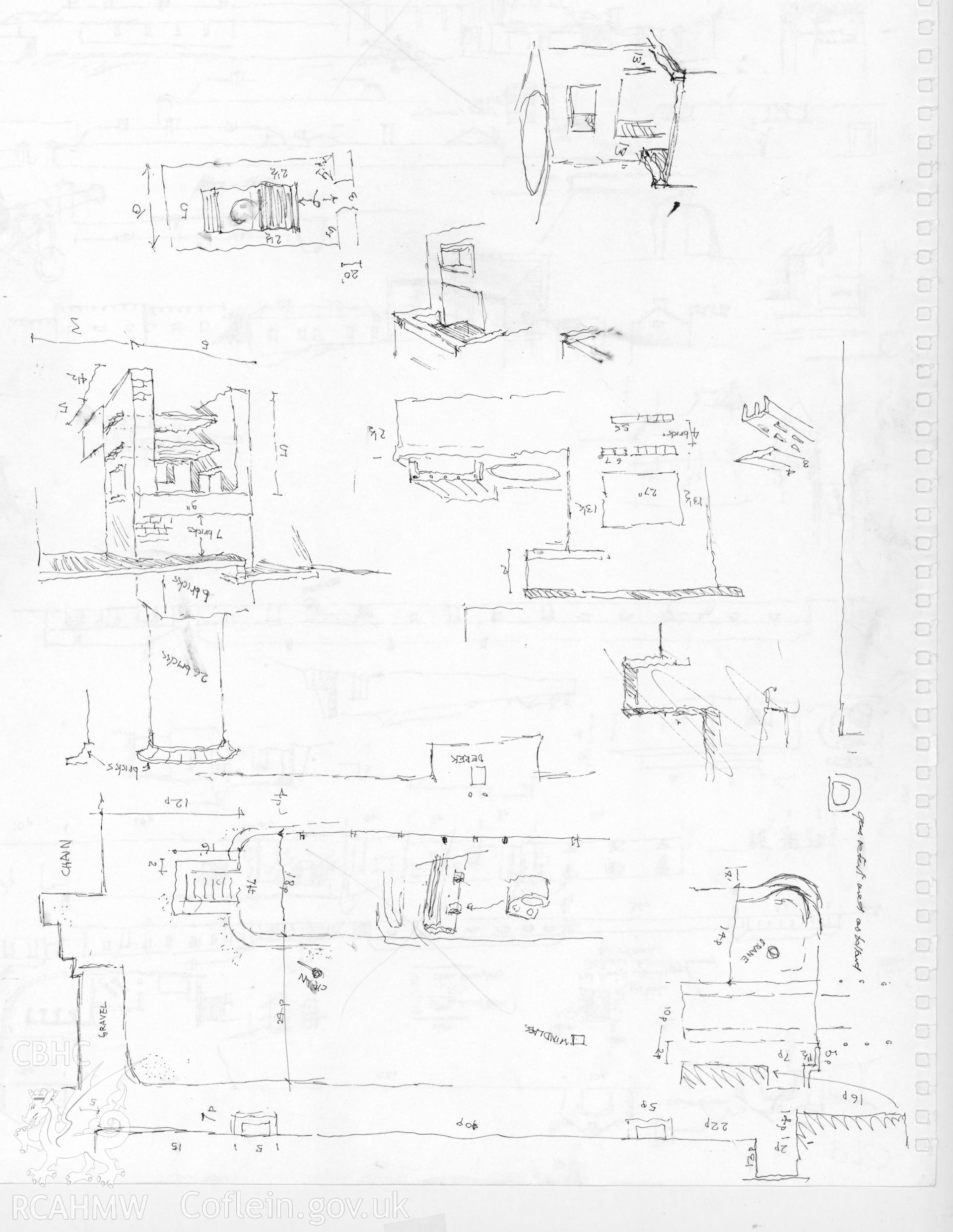 Fort Belan: (ink) composite, preliminary sketch drawing.