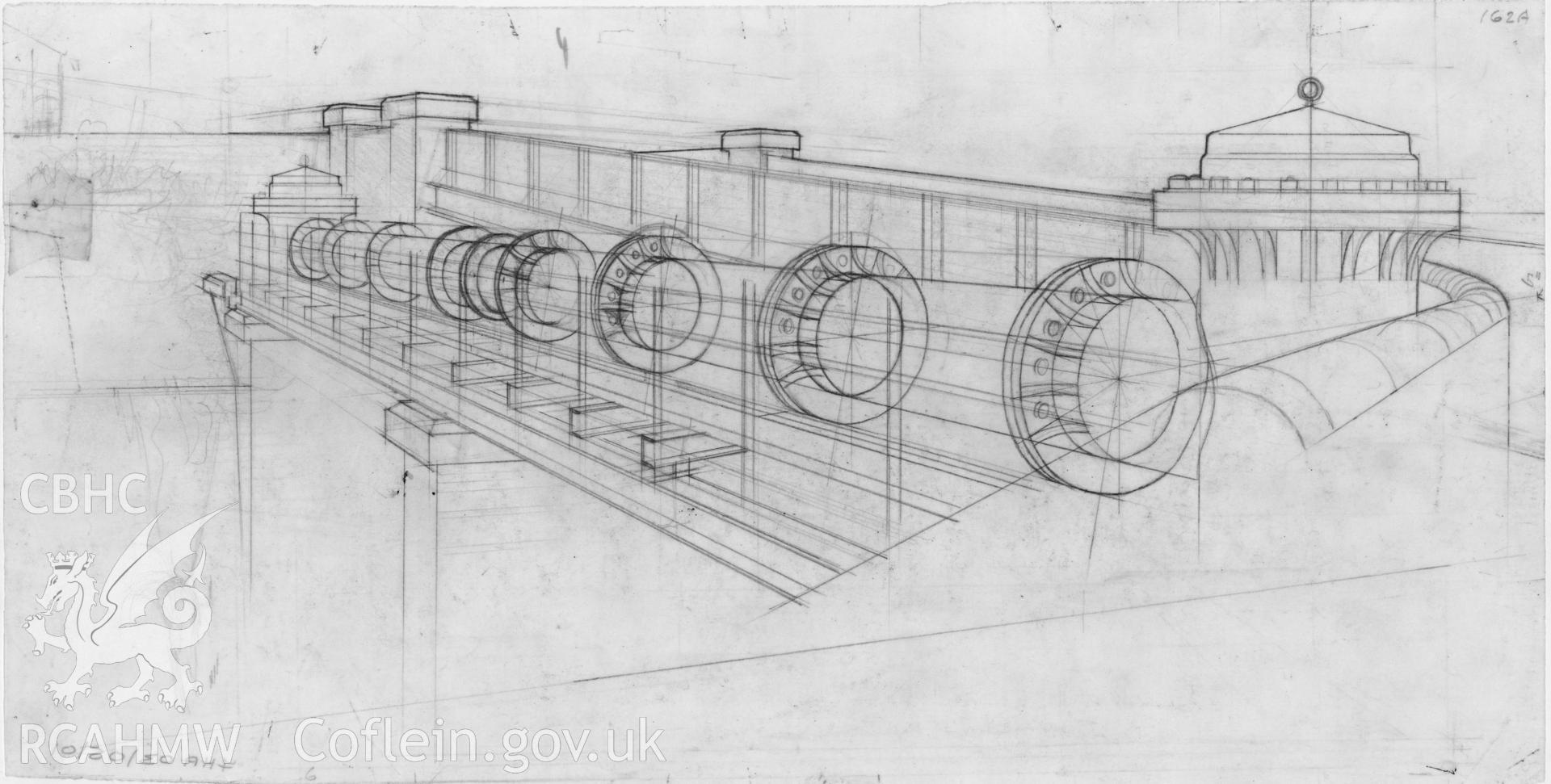 Gateshead Gasmain: (pencil) setting out tracing.