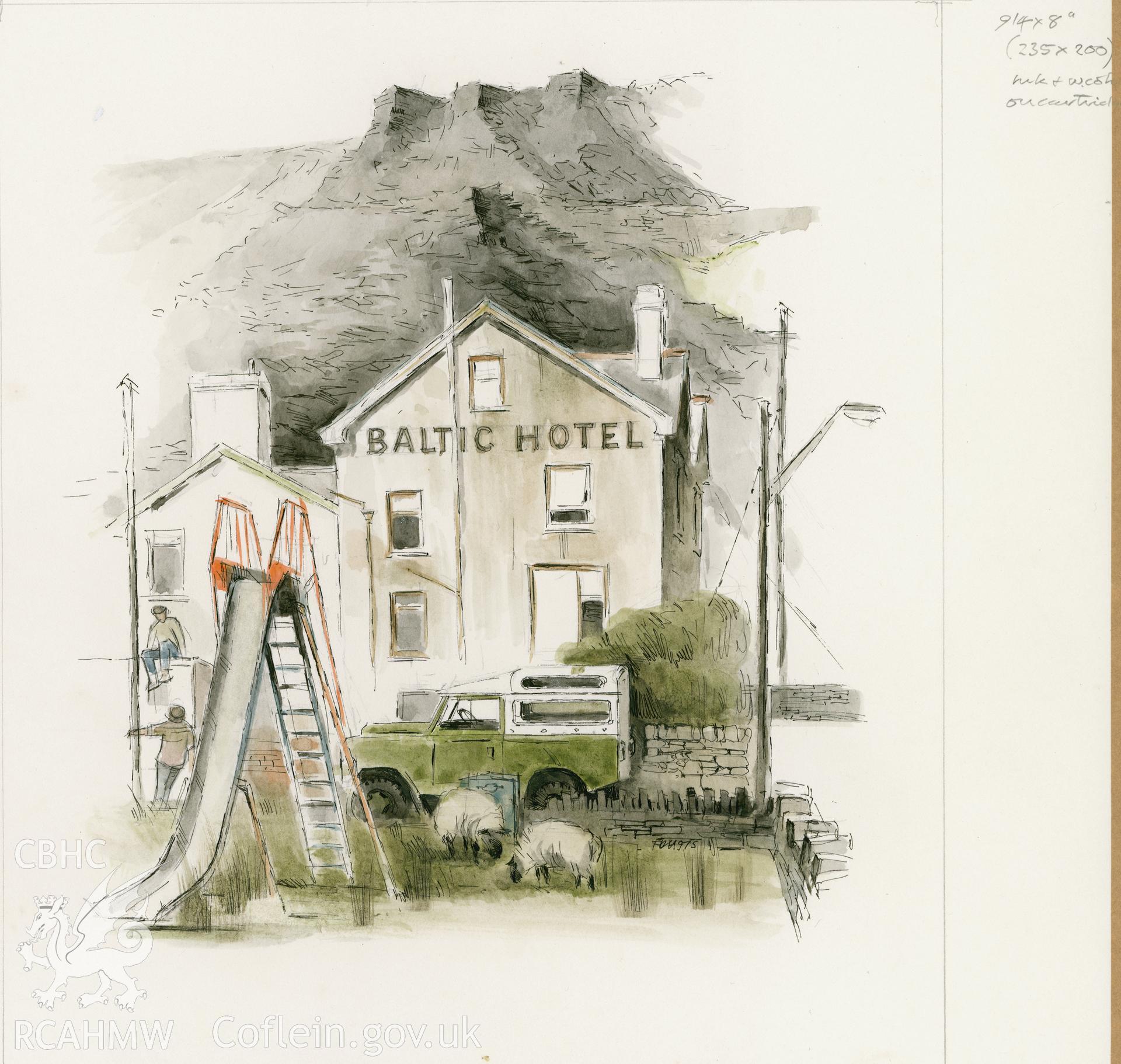 Baltic Hotel [Baltic House]: (pencil, ink and watercolour) drawing.