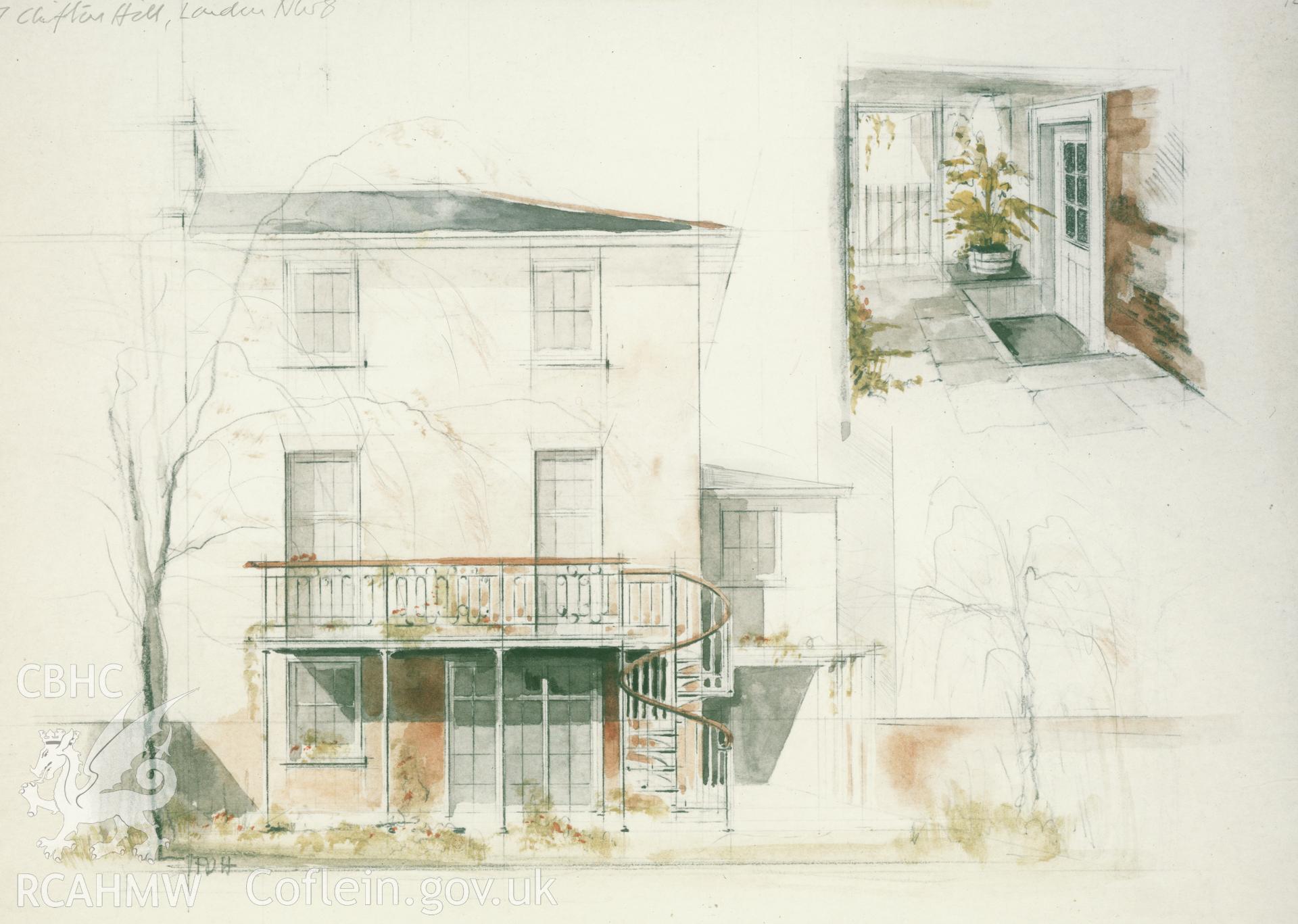 Design Work - Improvements to Houses in Clifton Hill, London: colour copies of originals.