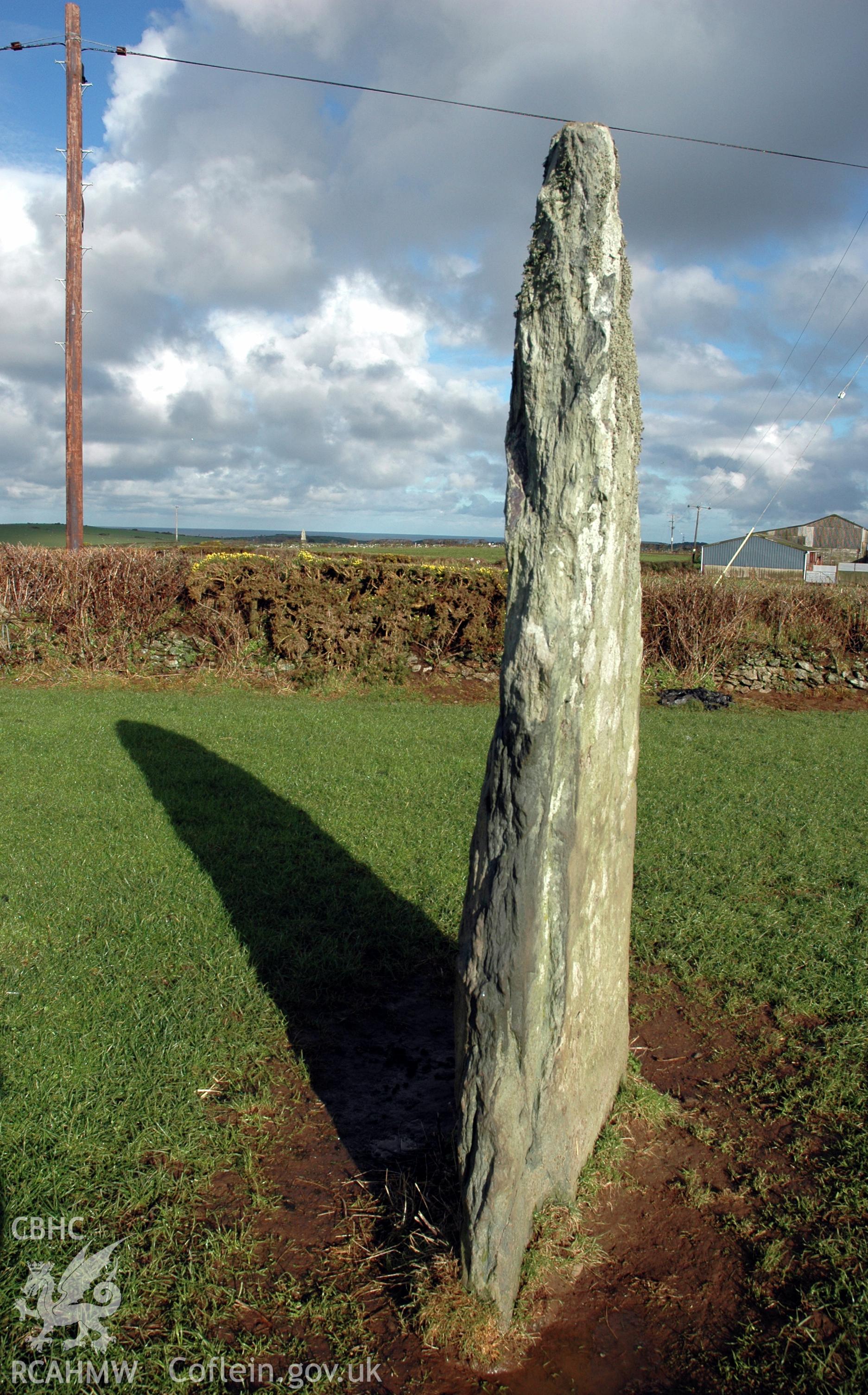 Pen-yr-Orsedd South Standing Stone from south-west.