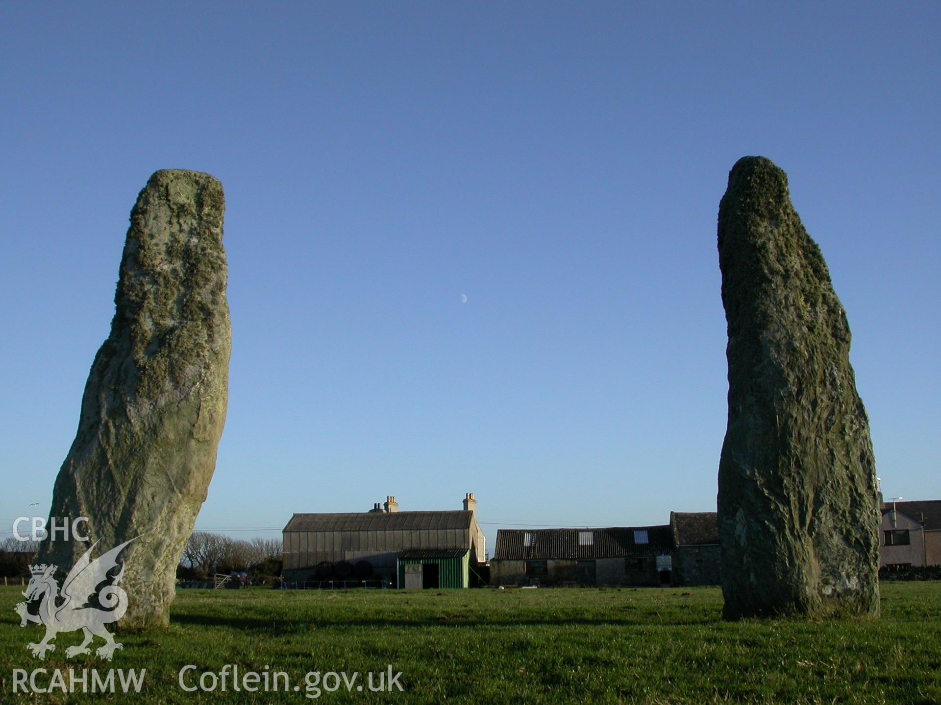 Penrhosfeilw Standing Stones from north-west.