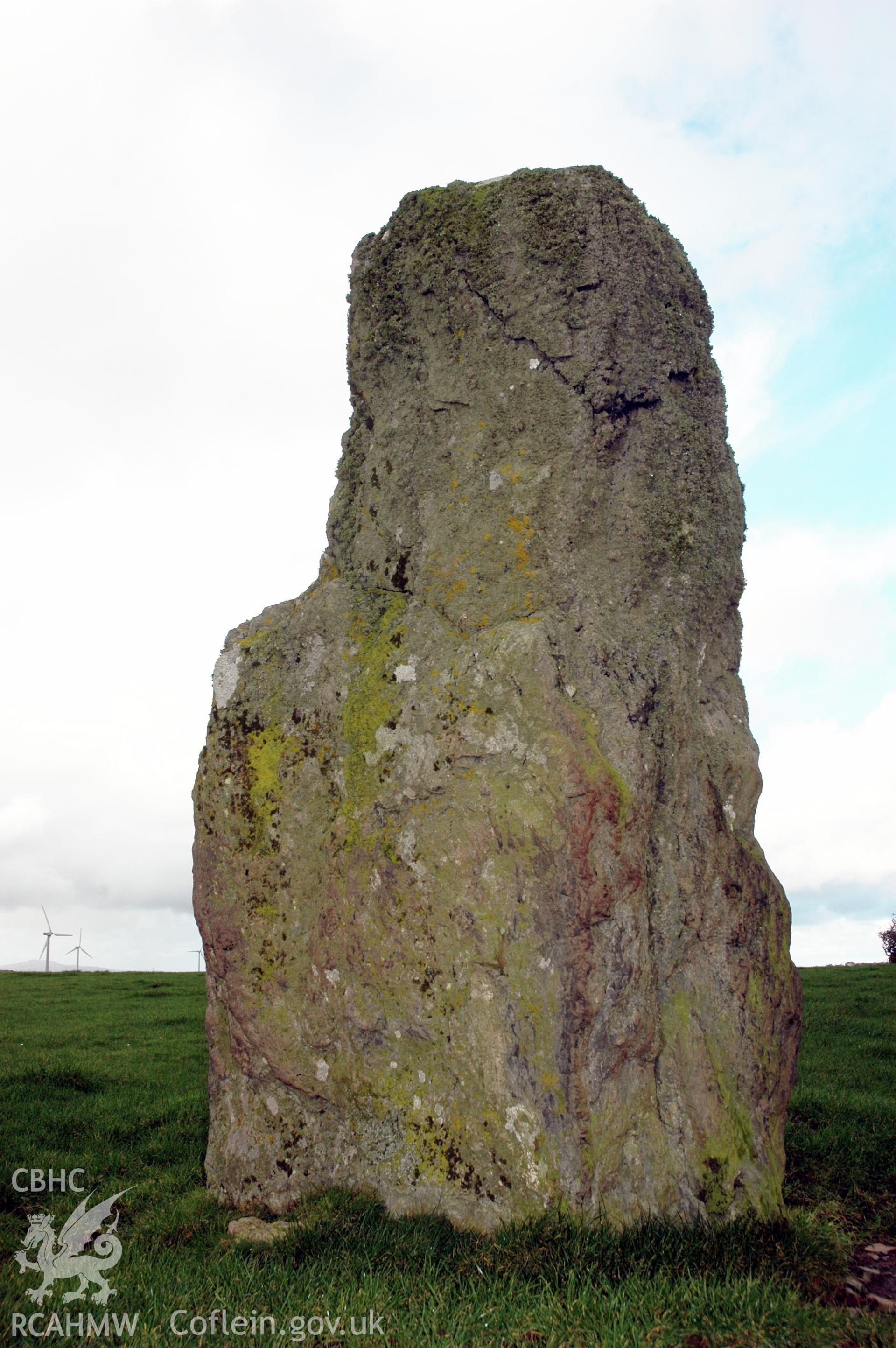 Werthyr Standing Stone from East.