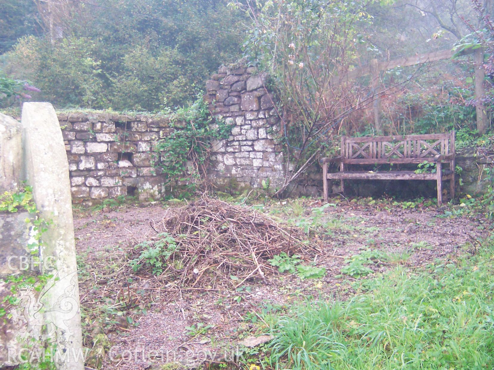 Colour digital photograph showing the site of the former school toilets.