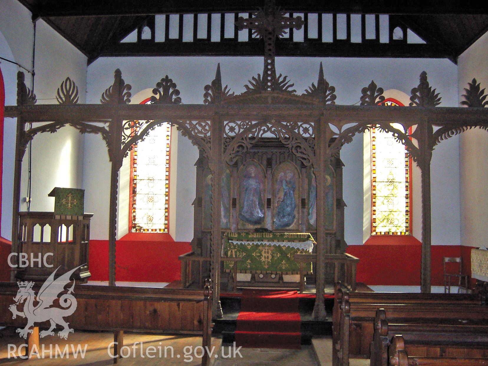 Colour digital photograph of the church altar.