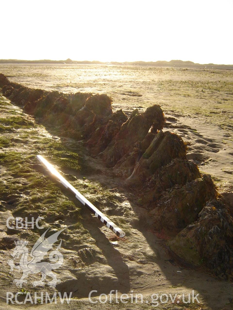 Digital photograph showing an unnamed wreck at Ynyslas, produced by Ian Cundy, 2012.