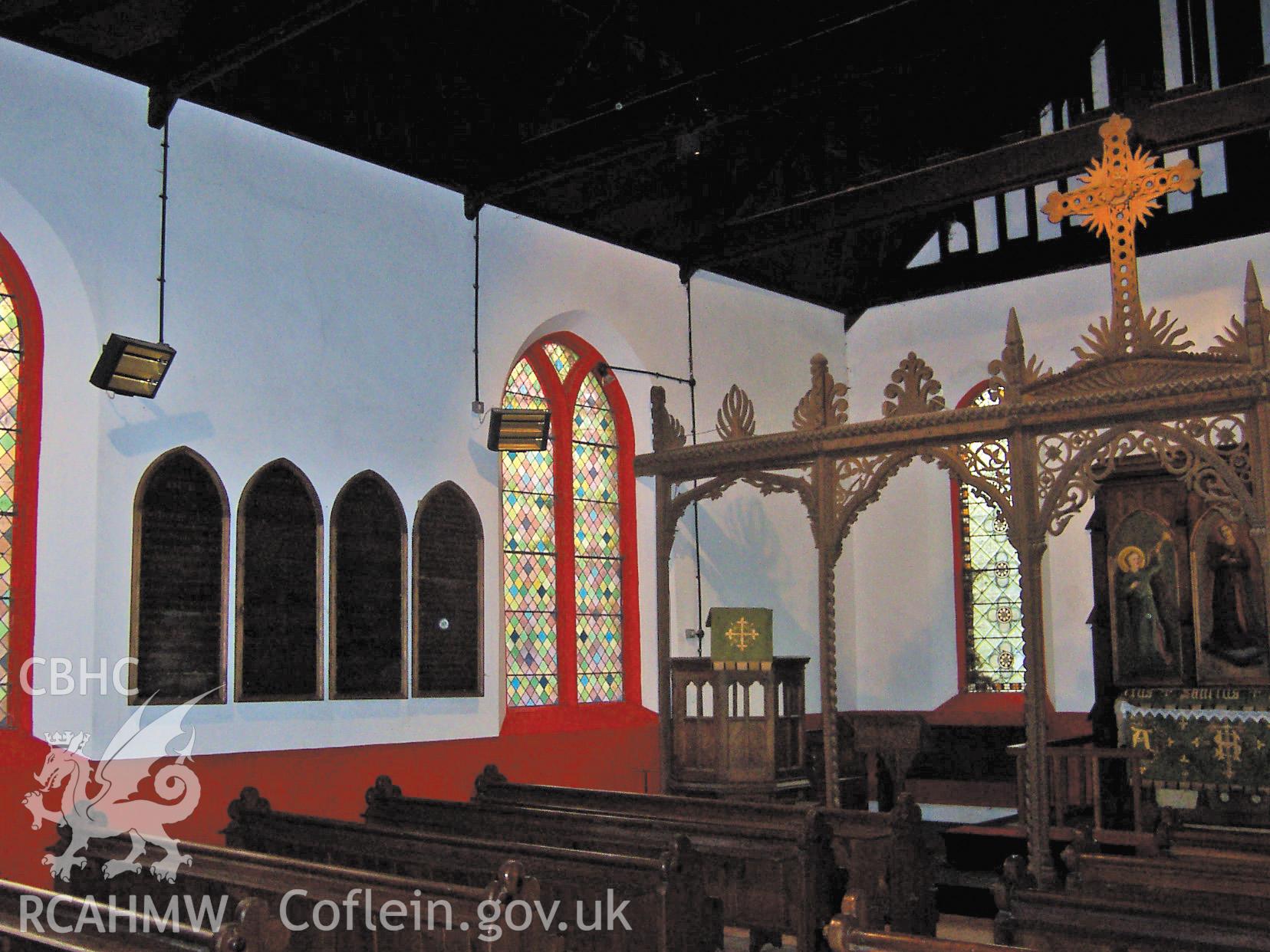 Colour digital photograph showing the left side of the altar.