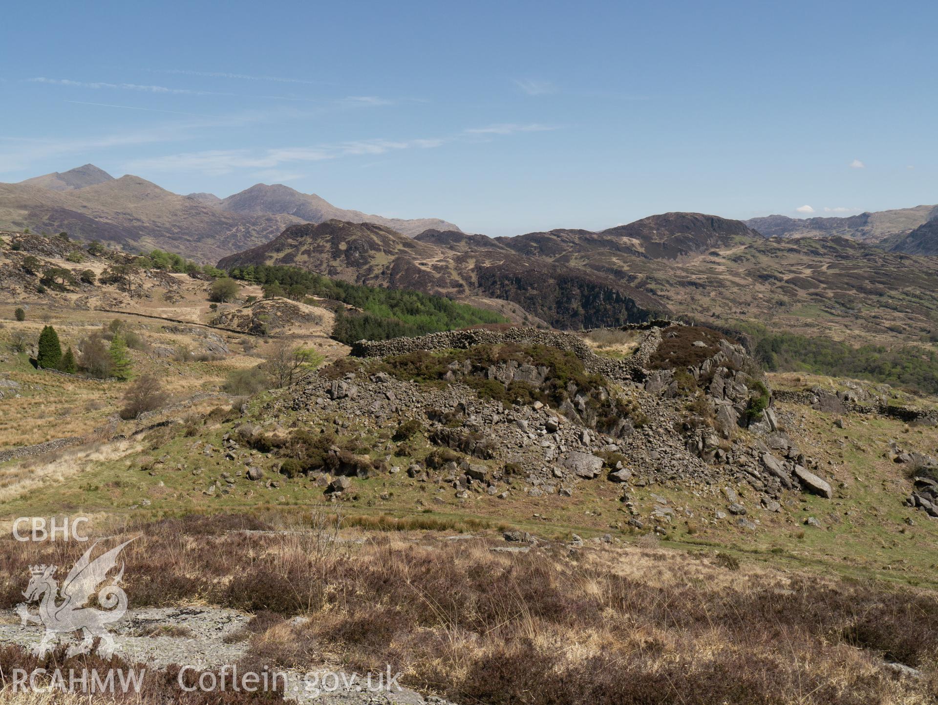 view looking NE, with Snowdon in the background.