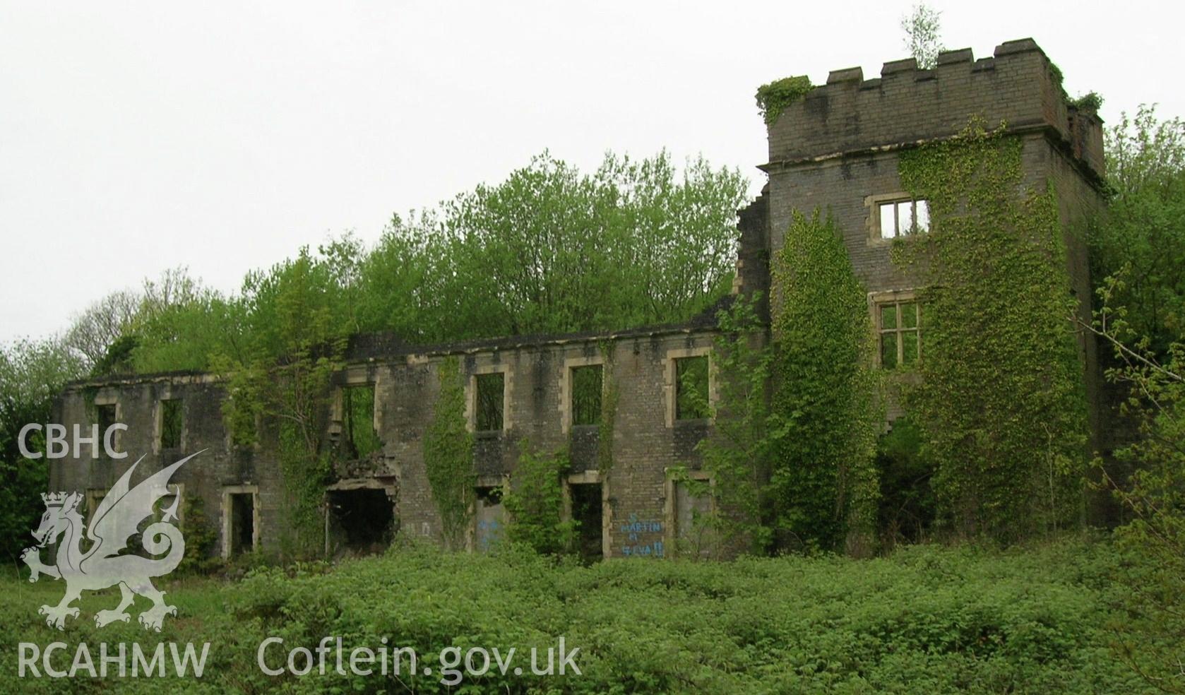 Digital photograph of a house at Aberpergwm, Glamorganshire.