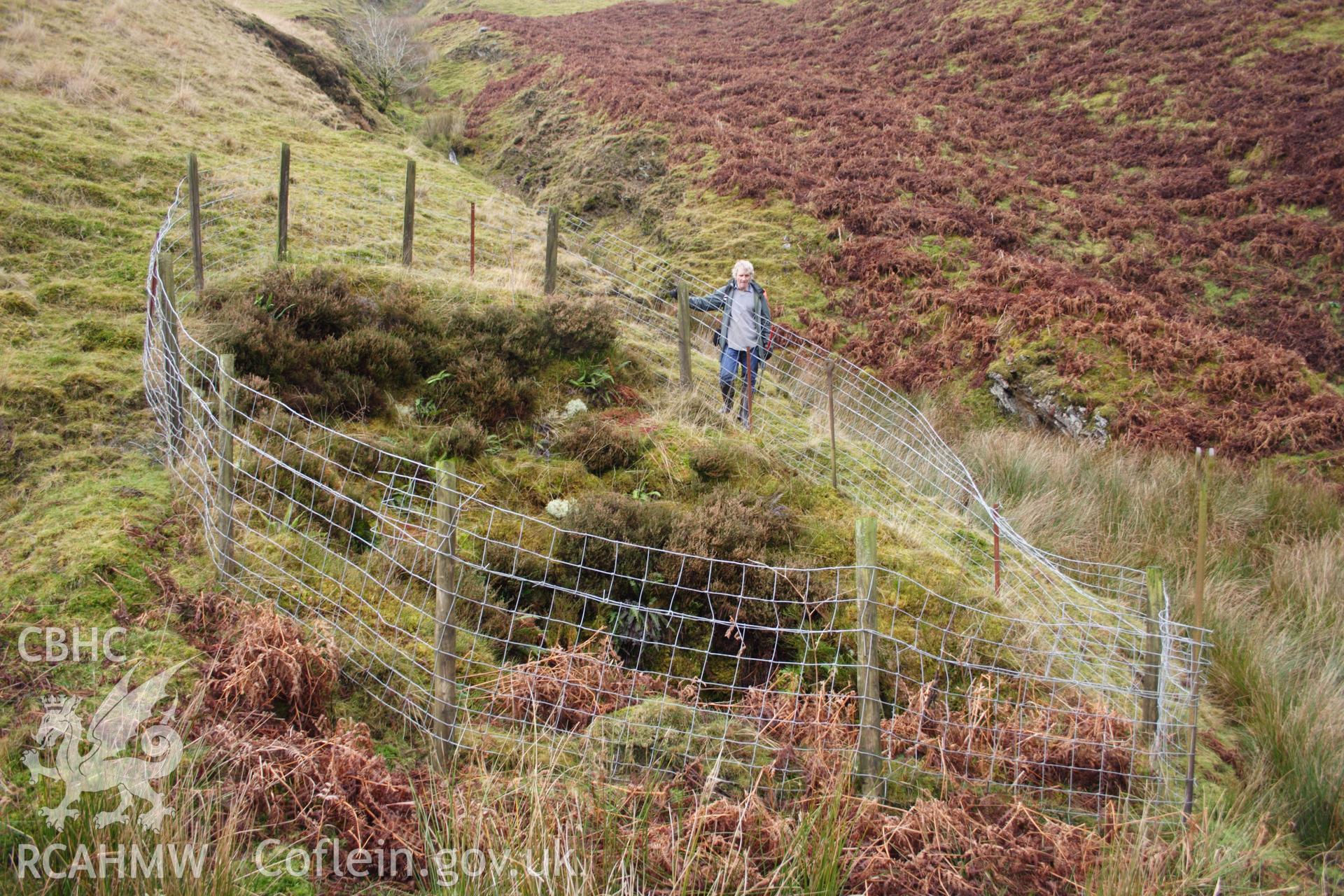 Digital colour photograph of Pen y Foel shaft I (disused) taken on 03/03/2008 by D.E. Schlee during the Llyn Brianne Upland Survey undertaken by Dyfed Archaeological Trust.
