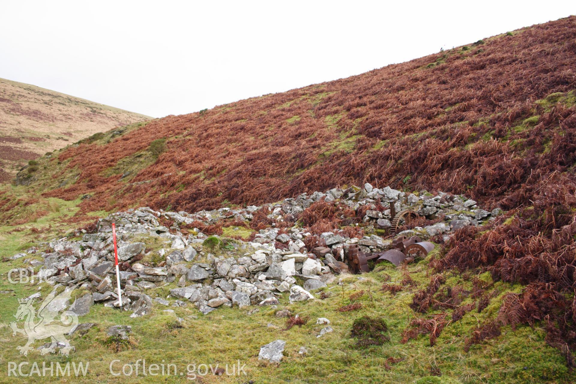 Digital colour photograph of Pen-y-Gwaith building taken on 03/03/2008 by D.E. Schlee during the Llyn Brianne Upland Survey undertaken by Dyfed Archaeological Trust.